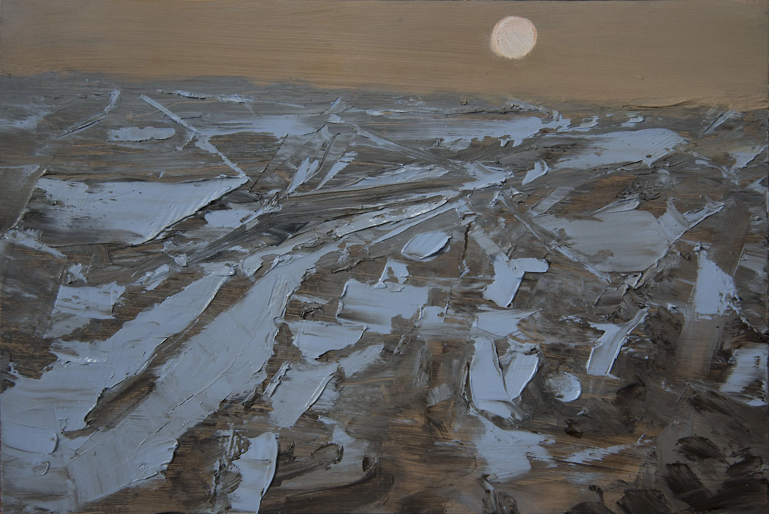  Fire and Ice   25x8cm, oil on board,  2020 