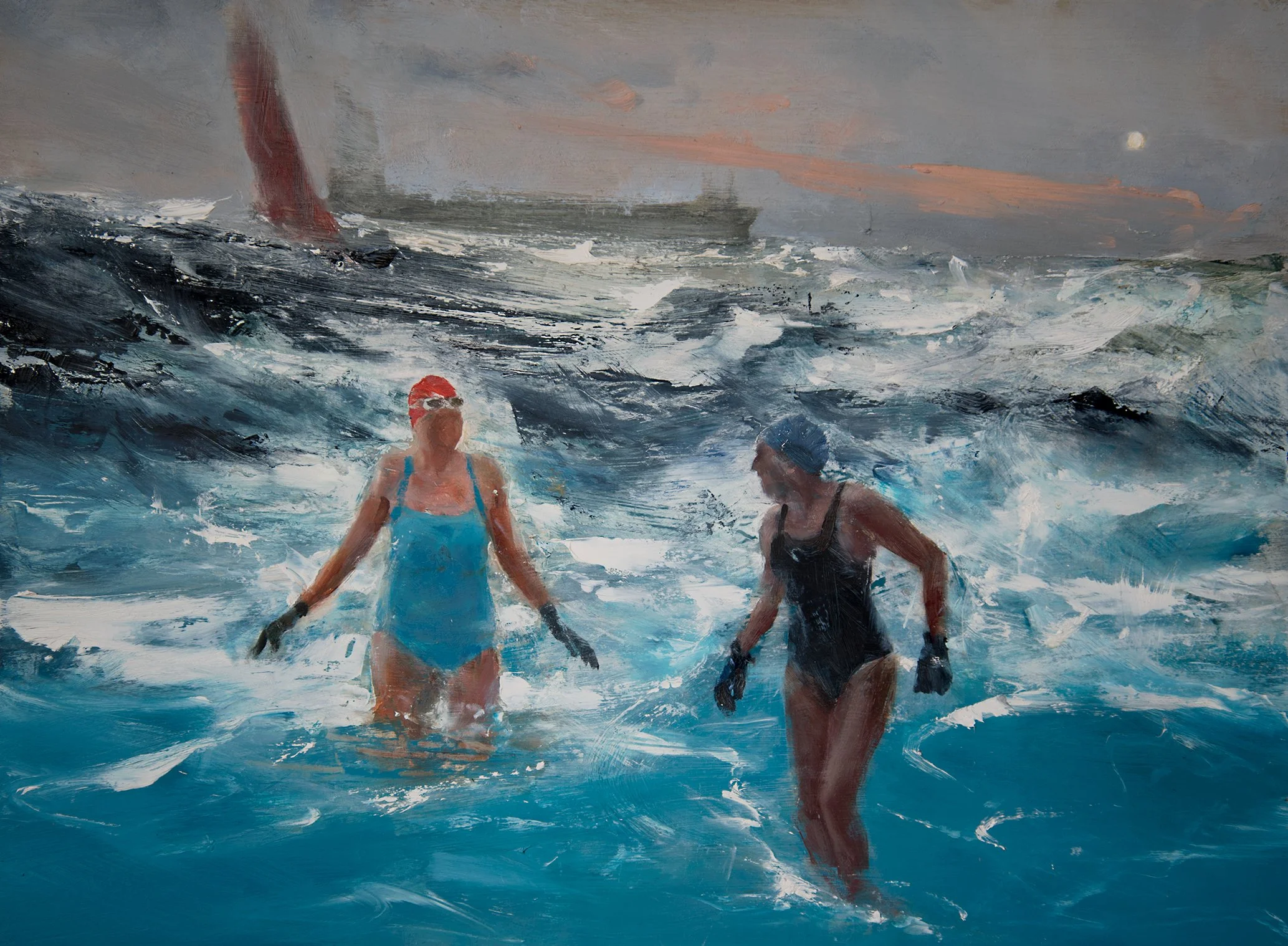 Swim Club II_2019_41x61cm_Oil.jpg