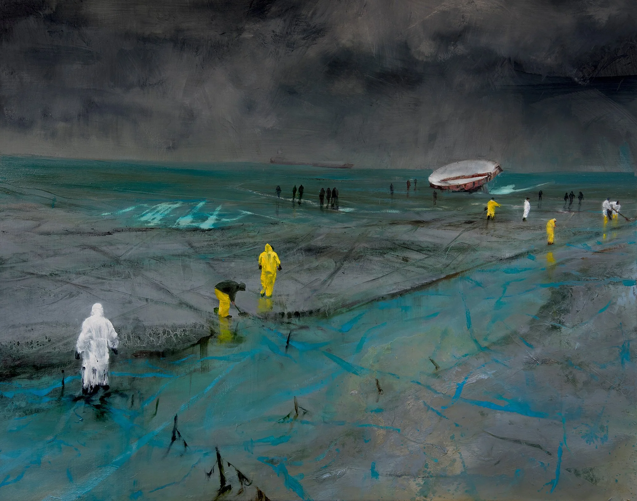  Too Much Intelligence   95x120cm, oil on board,  2015 