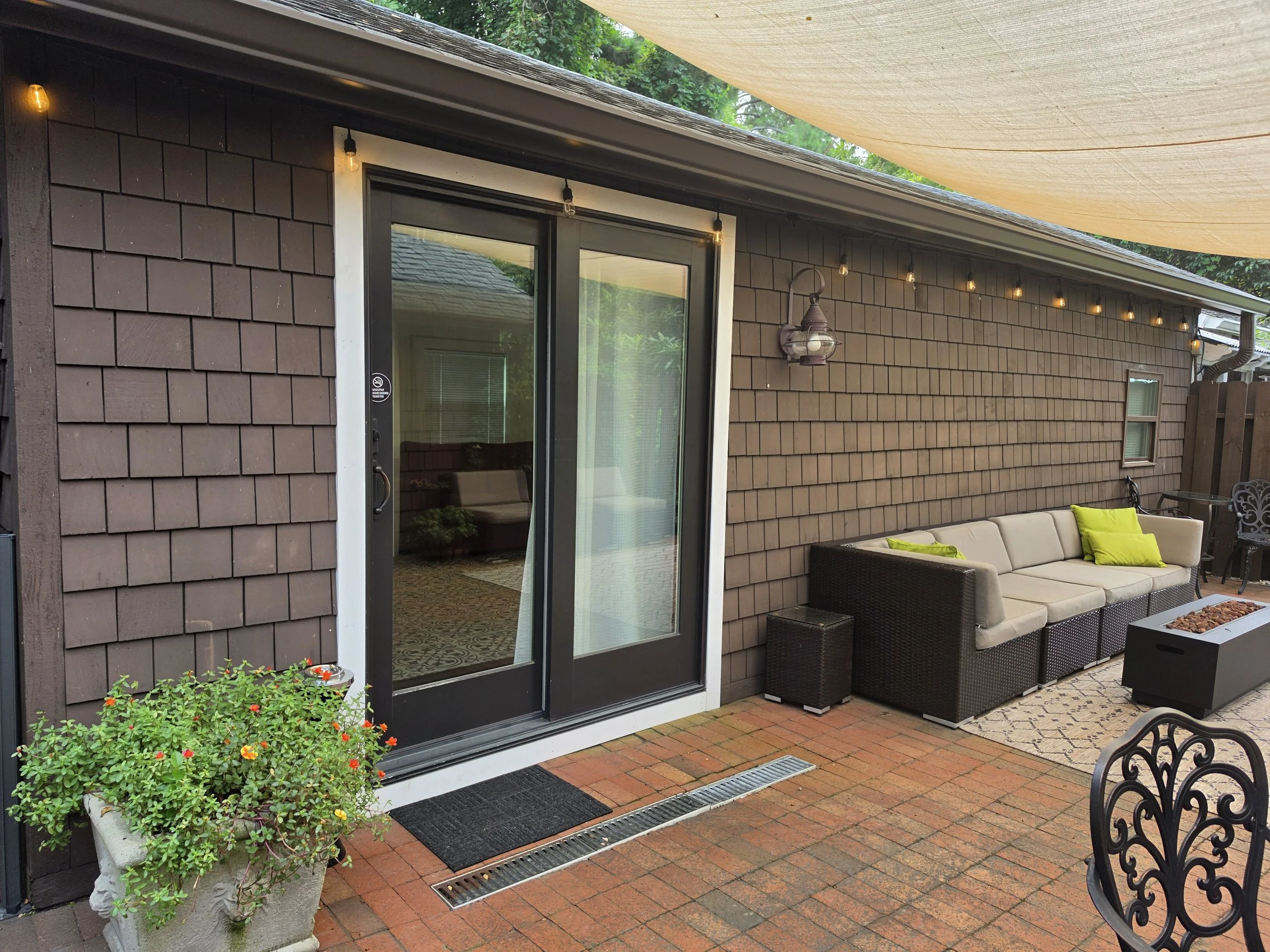 Sunshade covered patio