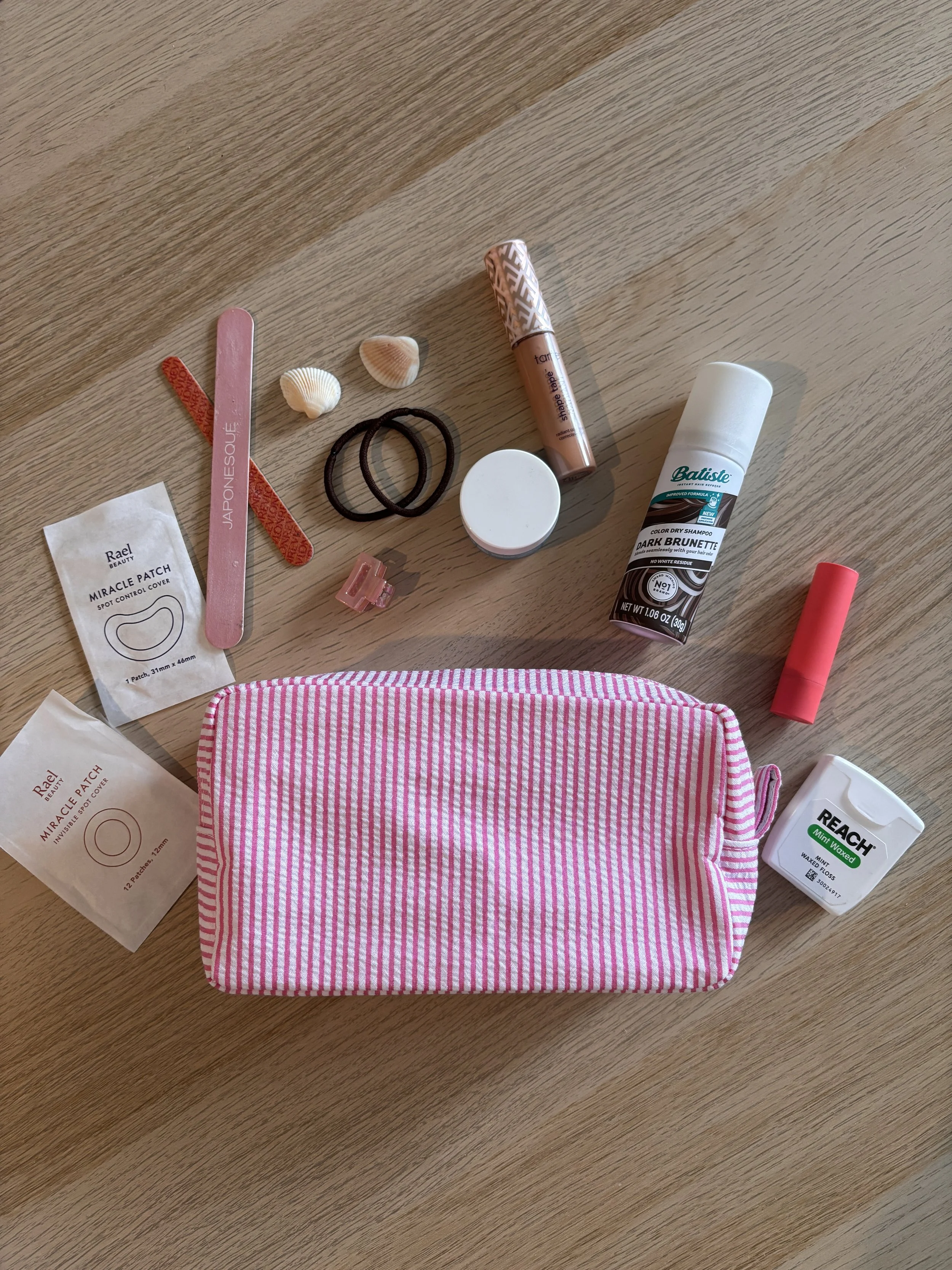 Seersucker Makeup Pouch