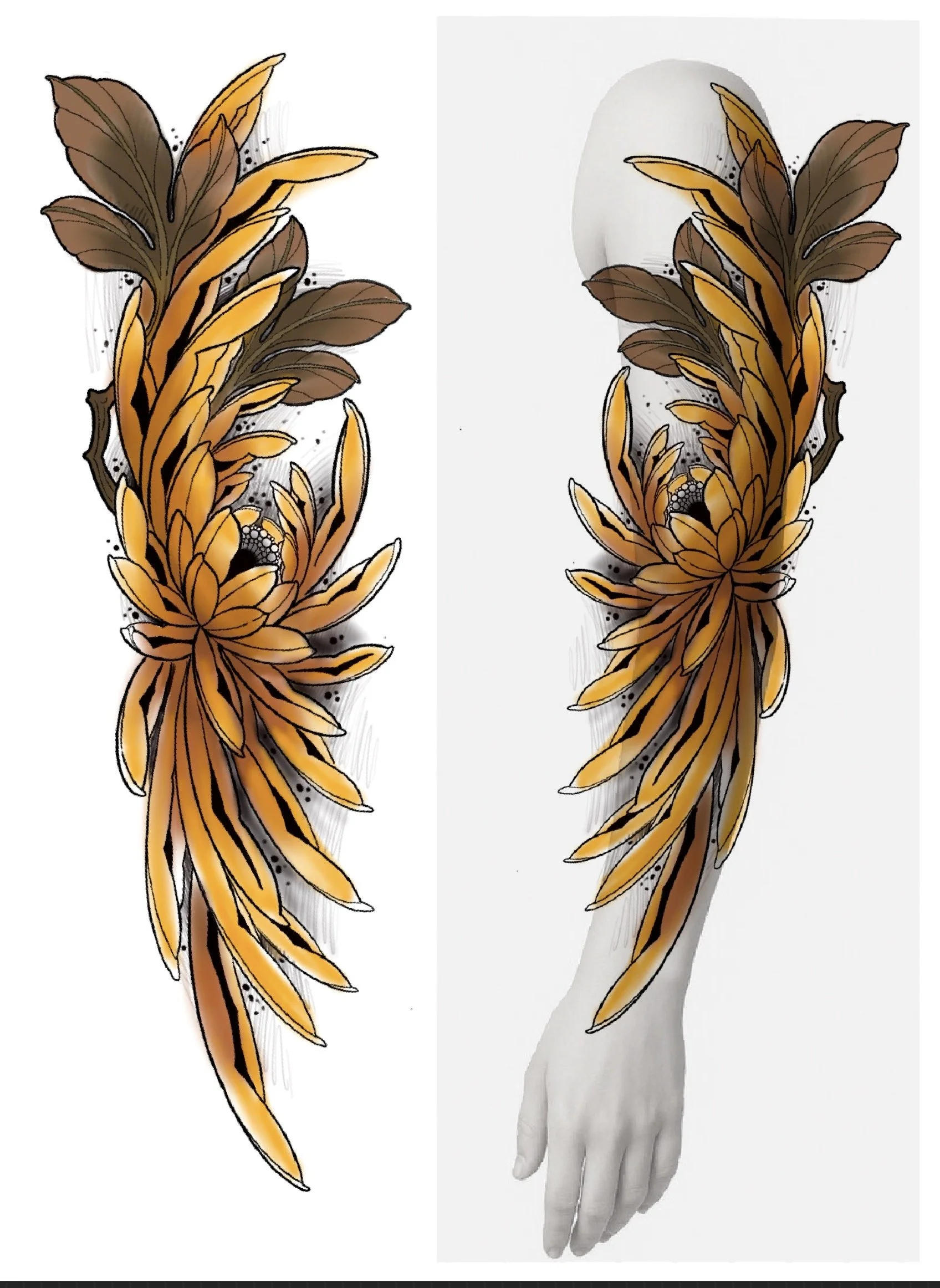 ornamental-floral-outer-arm-tattoo-design-miami-adrian-aguirre