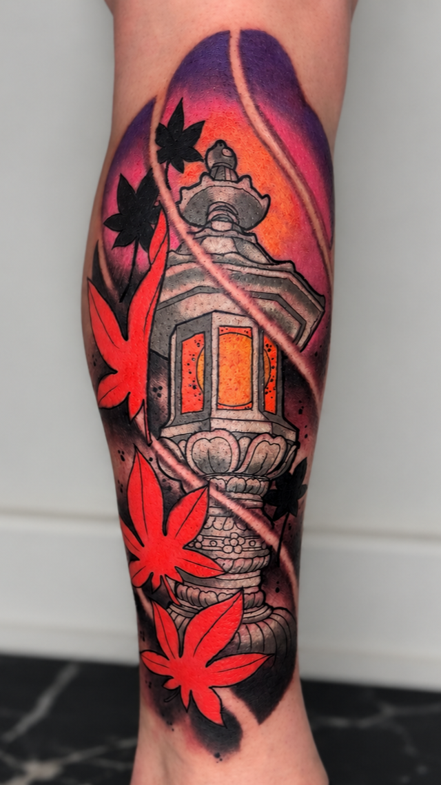 japanese-lantern-maple-leaves-tattoo-miami-adrian-aguirre