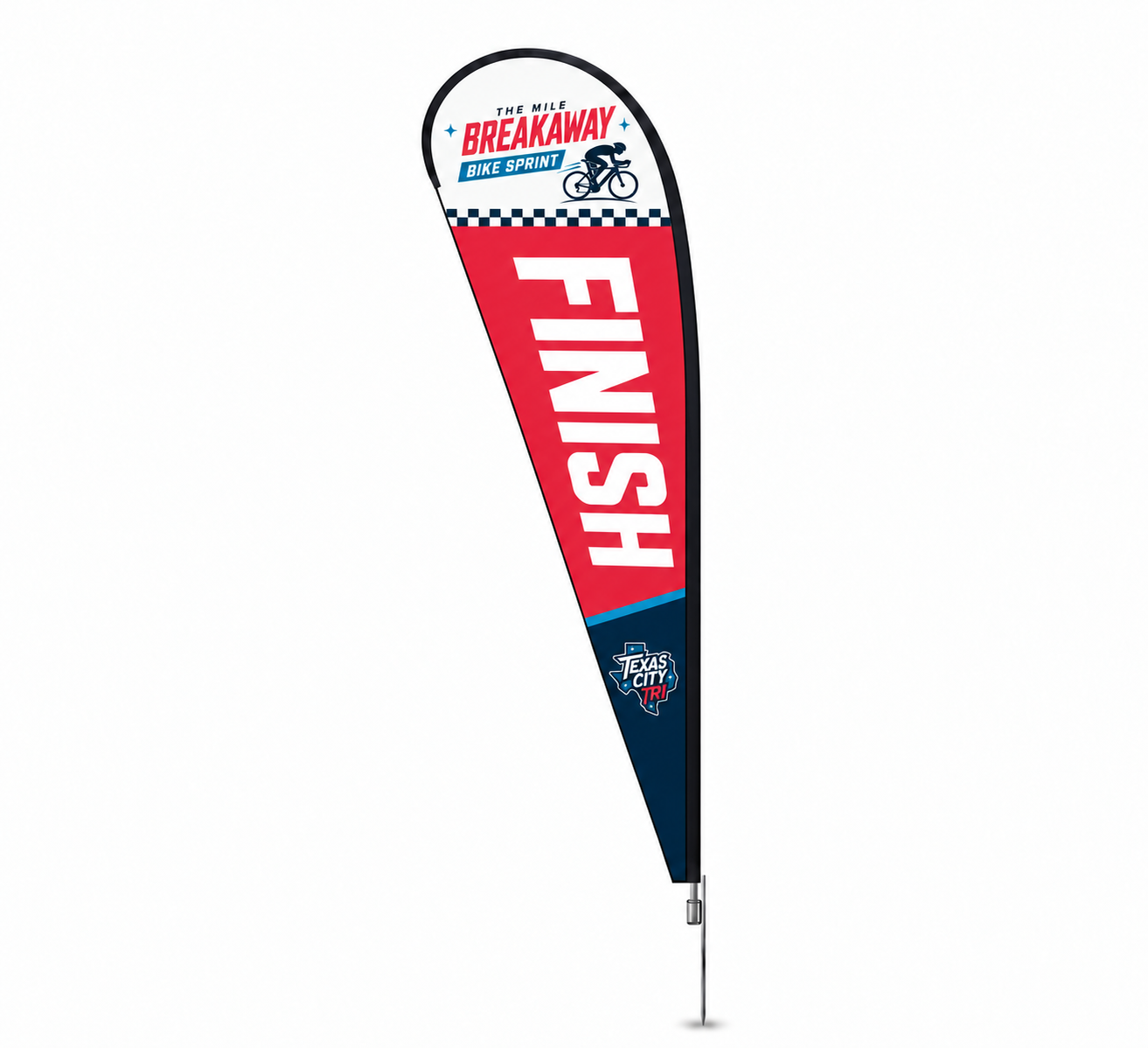 The Breakaway FINISH course flag