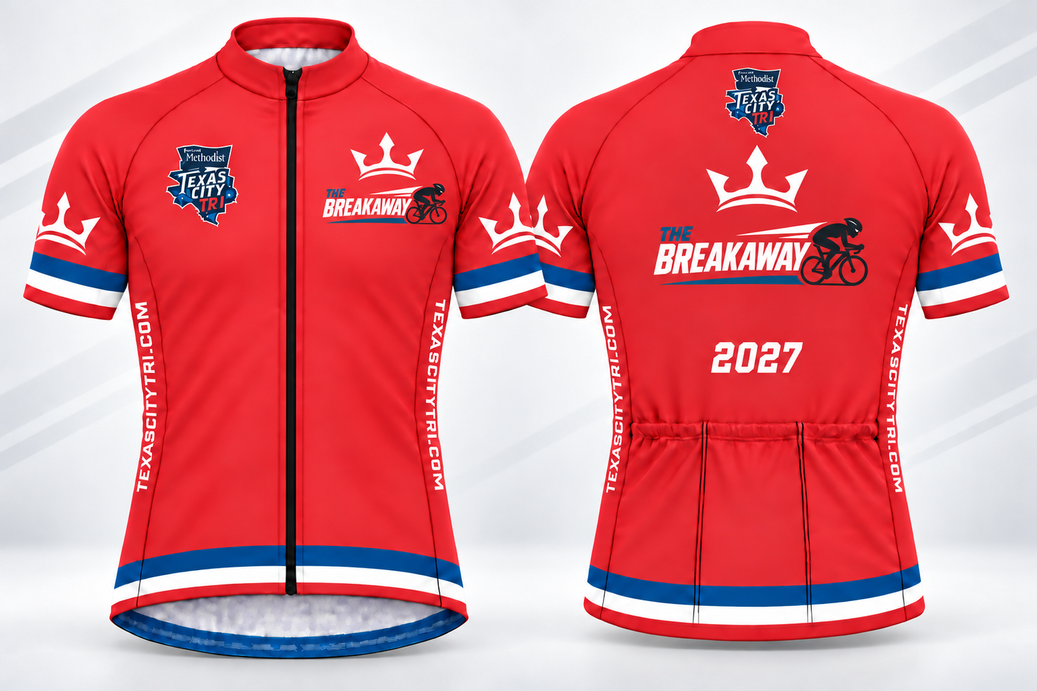 The Breakaway King championship bike jersey, front and back