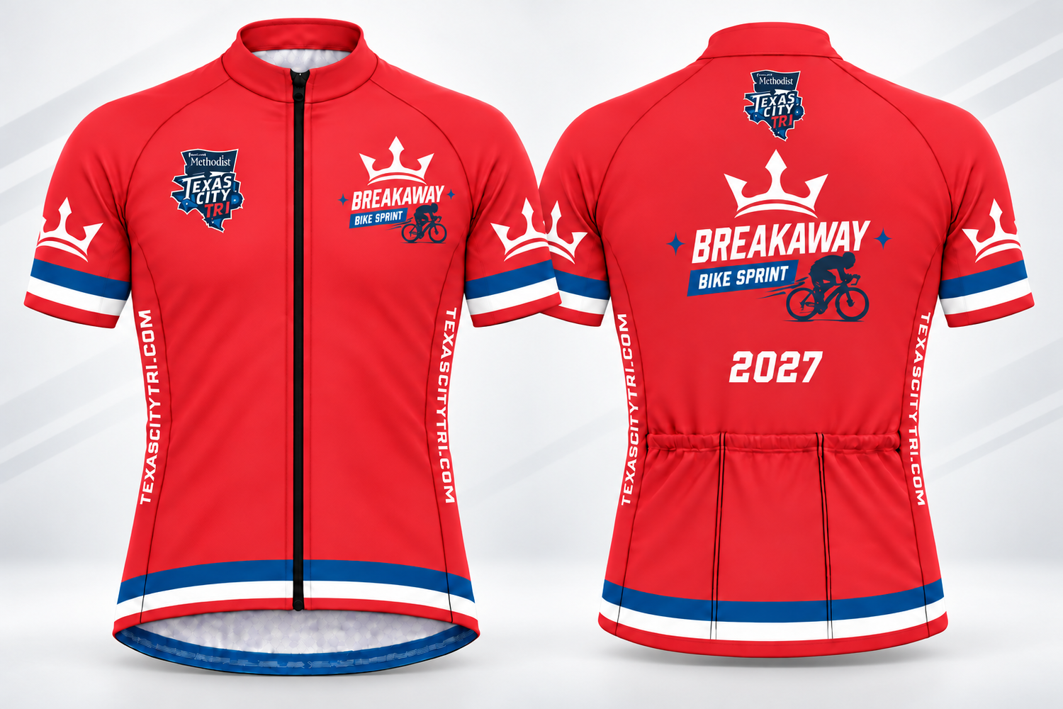 The Breakaway King championship bike jersey, front and back