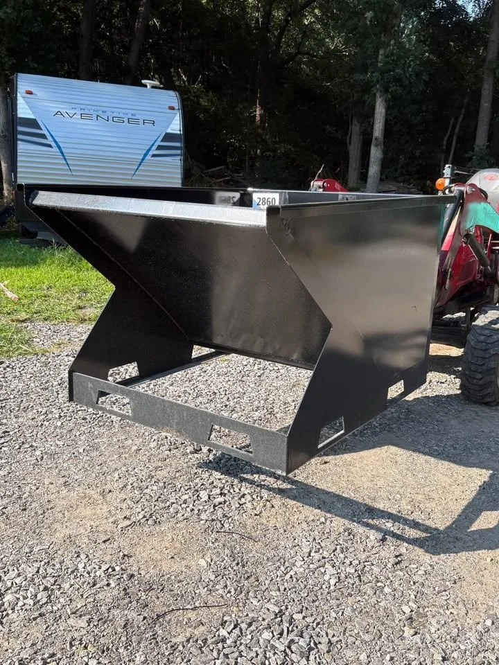 NEW 1.5 Yard Skid Steer Dump Hopper | Forklift Pockets | SSQA - $800
