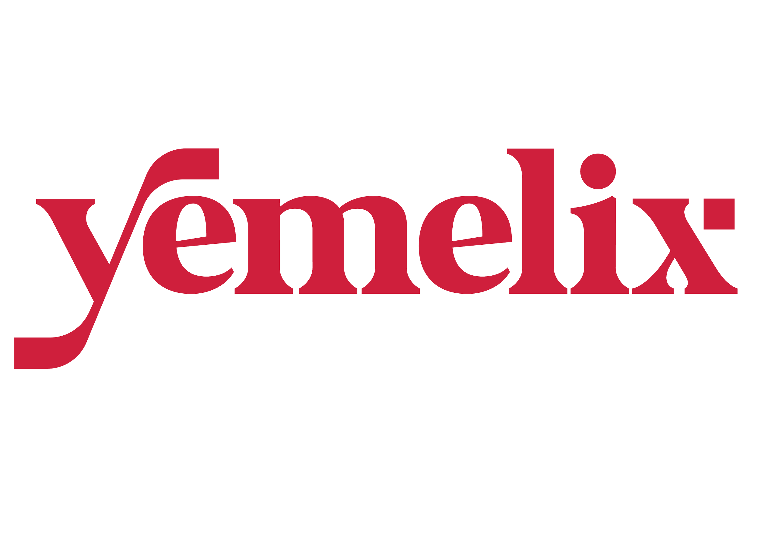 Red text spelling 'Vemélix' in a stylized font with a unique 'V' and 'X' design, on a black background.