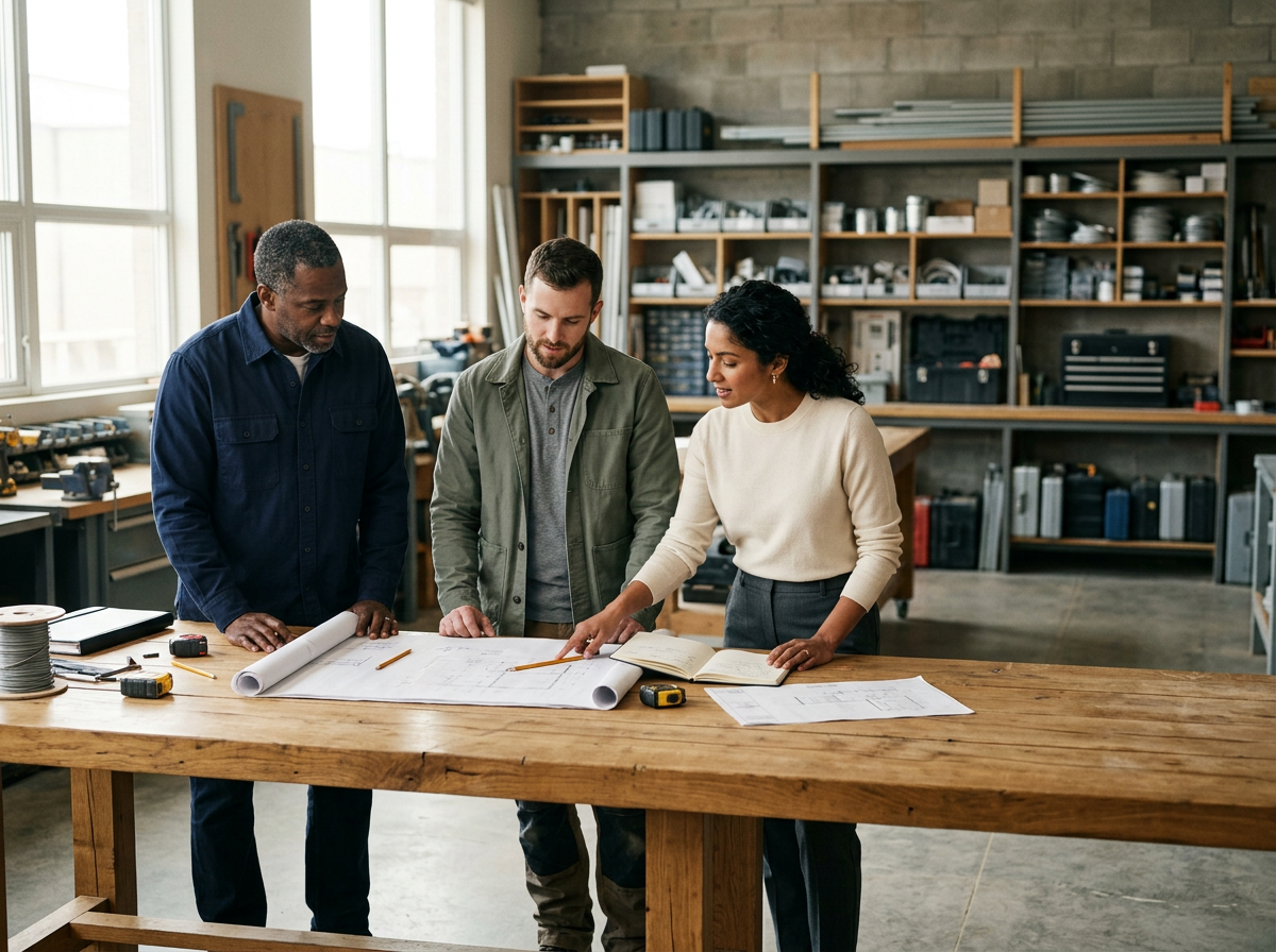 Contracting team planning growth and customer acquisition