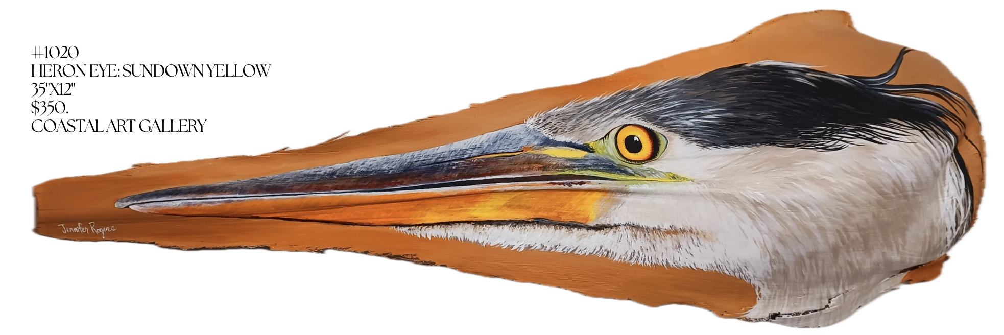 Heron Eye: Sundown Yellow Art Piece