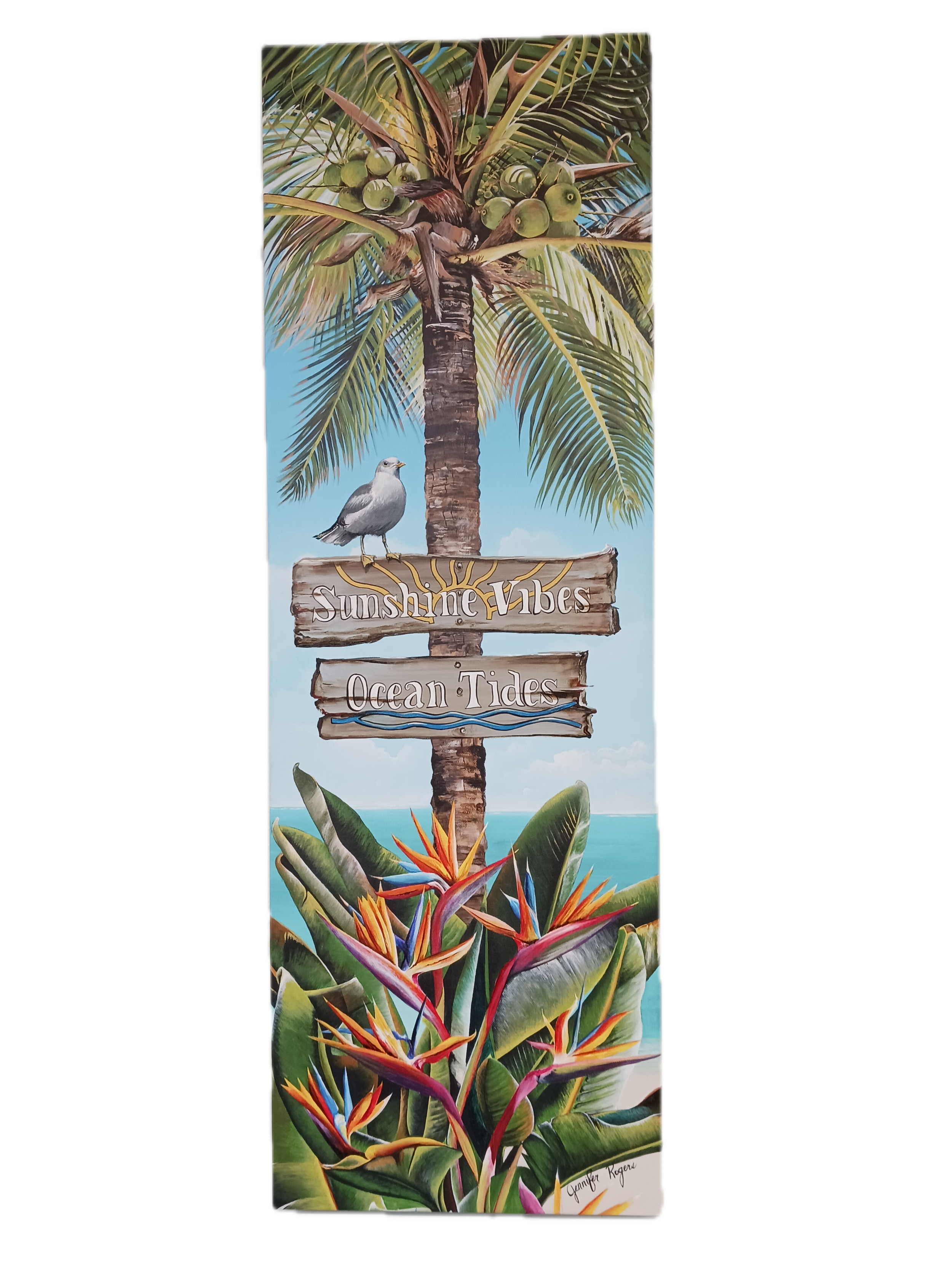 Palm Tree and Bird of Paradise