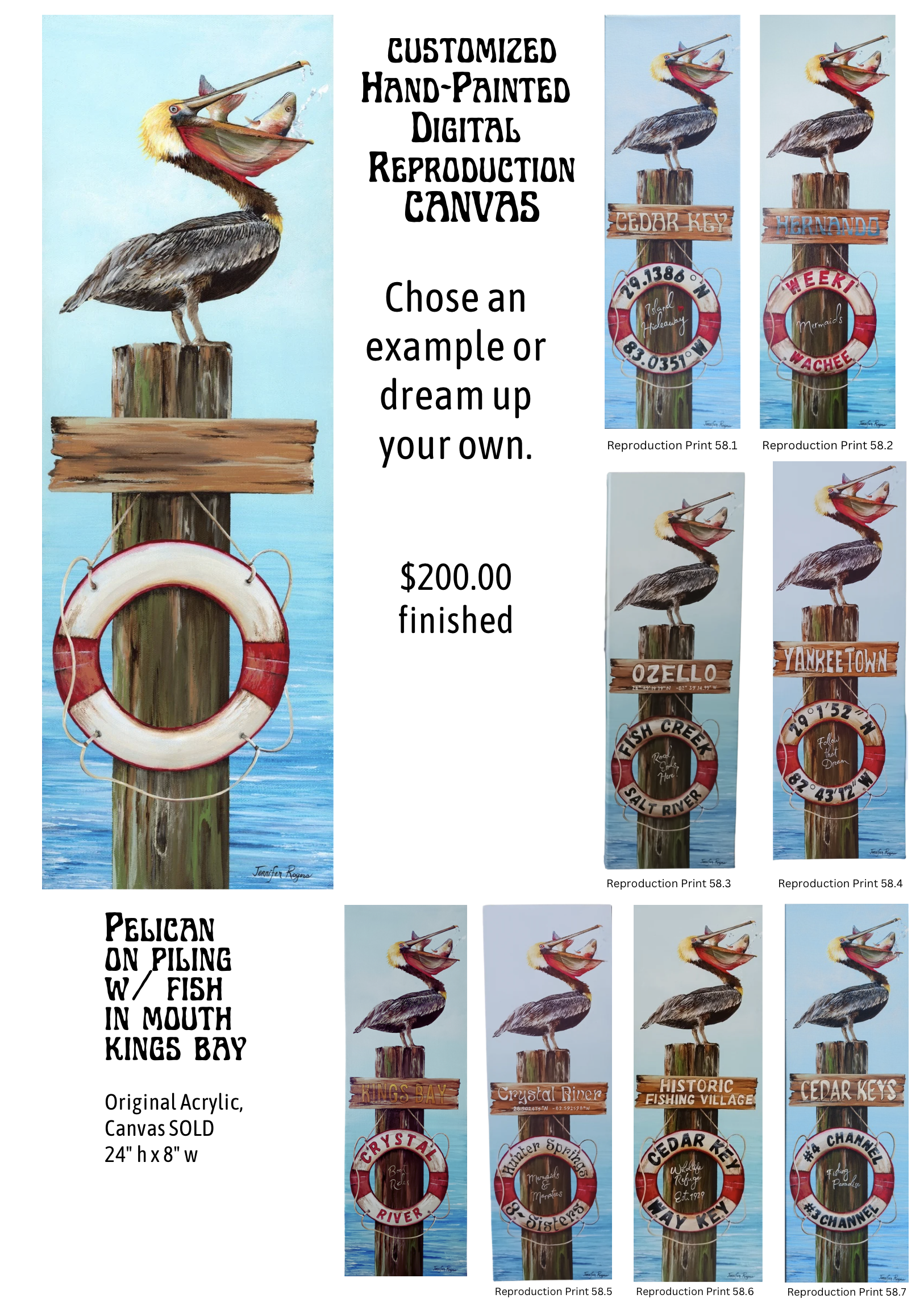 Pelican  on Piling: Life Ring