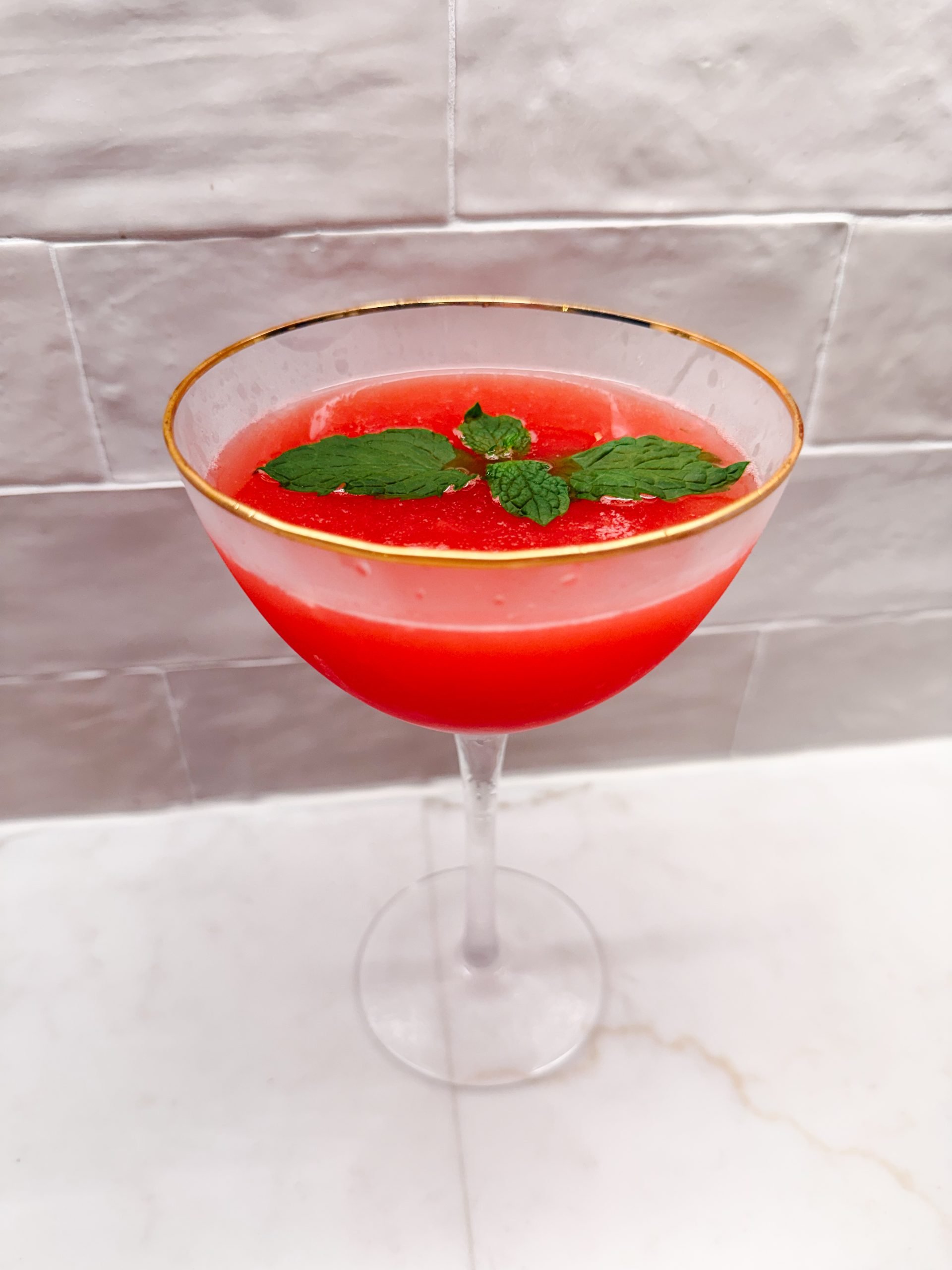 Easy Watermelon Vodka Mint Martini- Perfect for a Summer Night