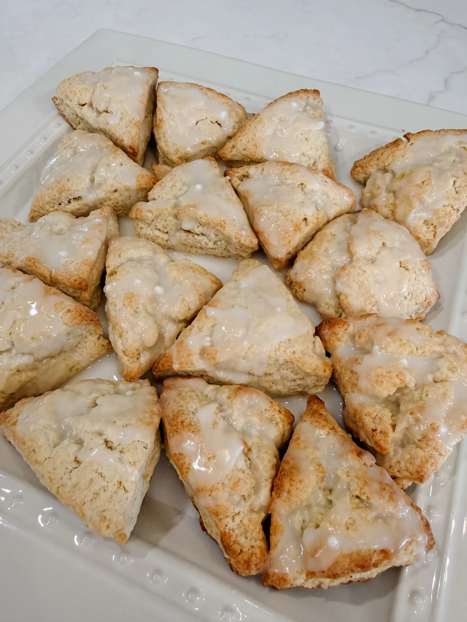 Lemon Vanilla Scones with Lemon Glaze