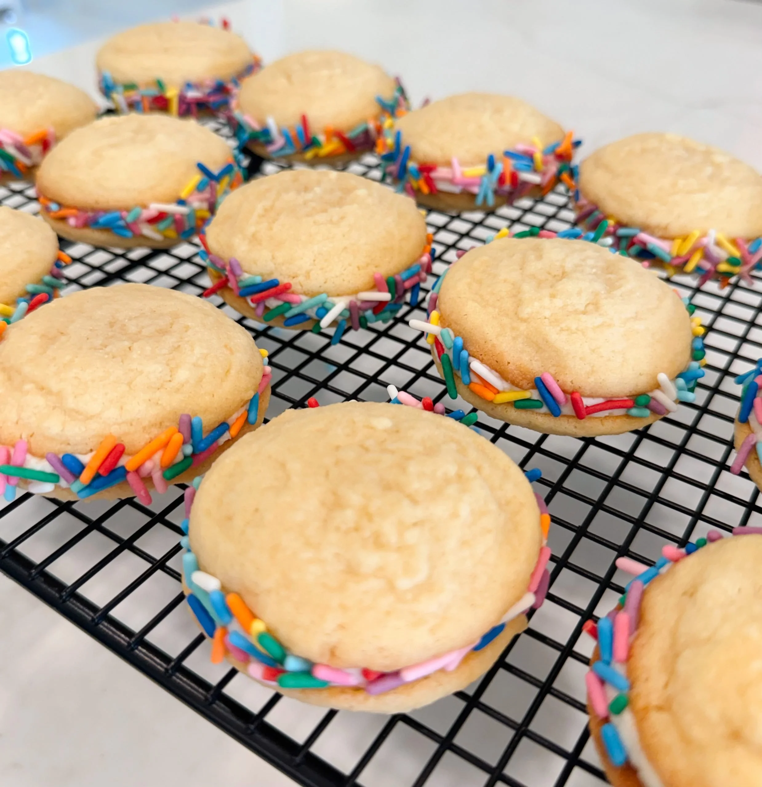 Sugar Cookie Sandwiches with Vanilla Almond Buttercream