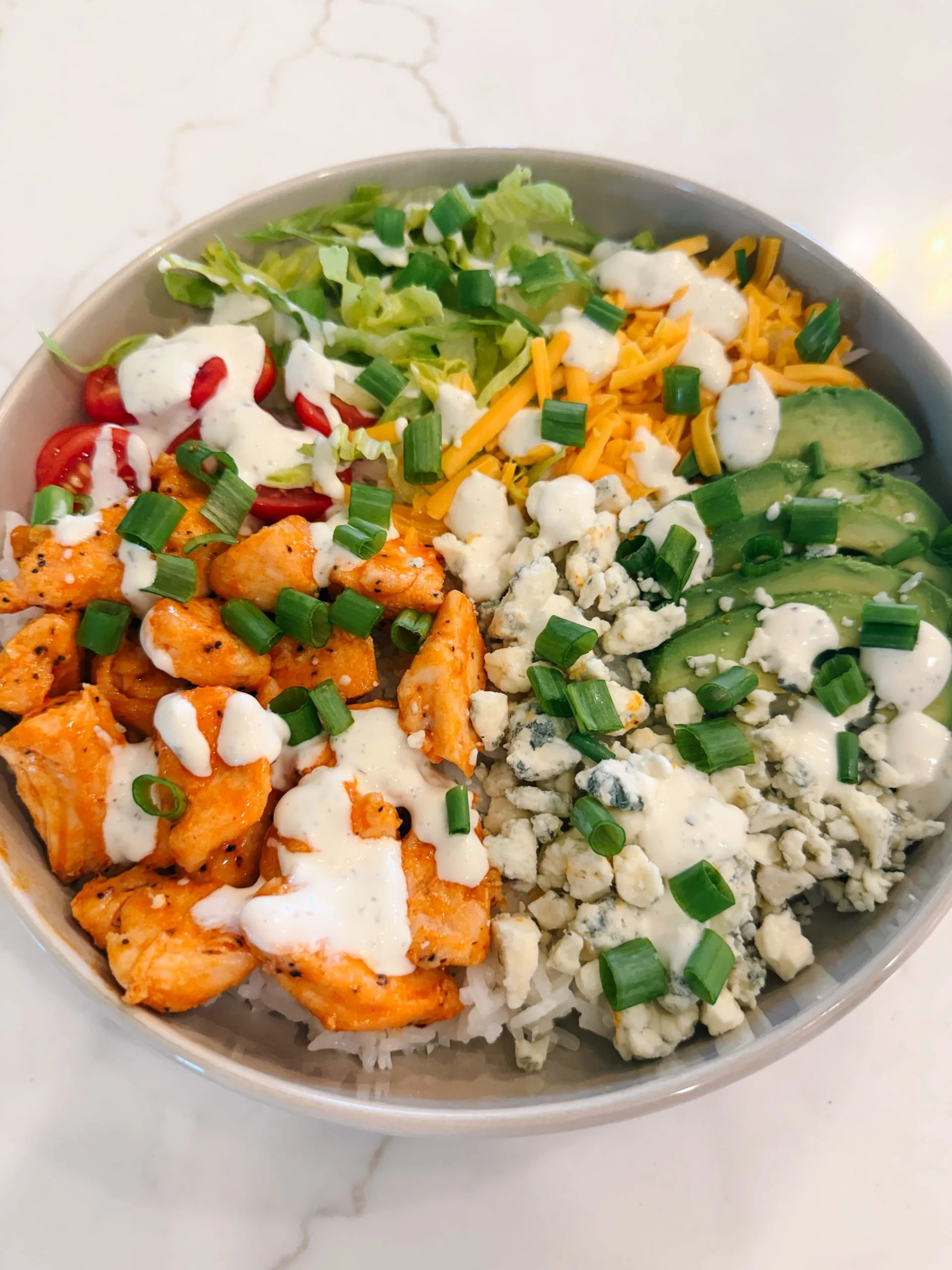 Buffalo Chicken Rice Bowls