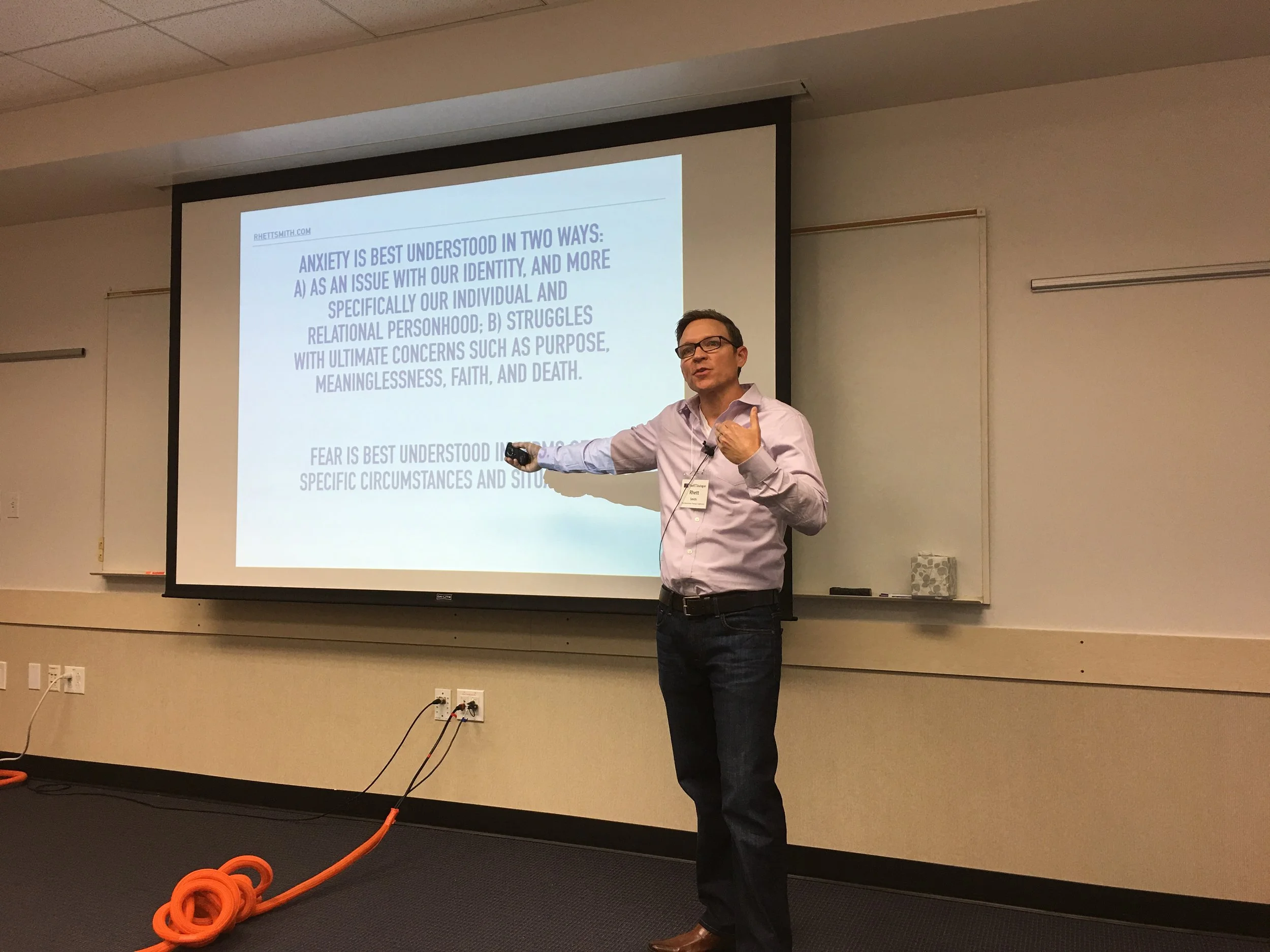 Rhett Smith, counseling, therapy, speaking, Frisco, TX, teaching, anxiety, relationships, executive coaching