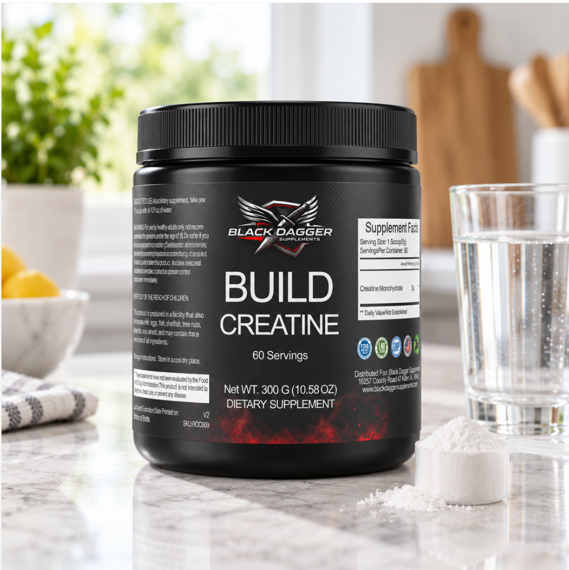 BUILD Creatine Monohydrate - 60 Servings