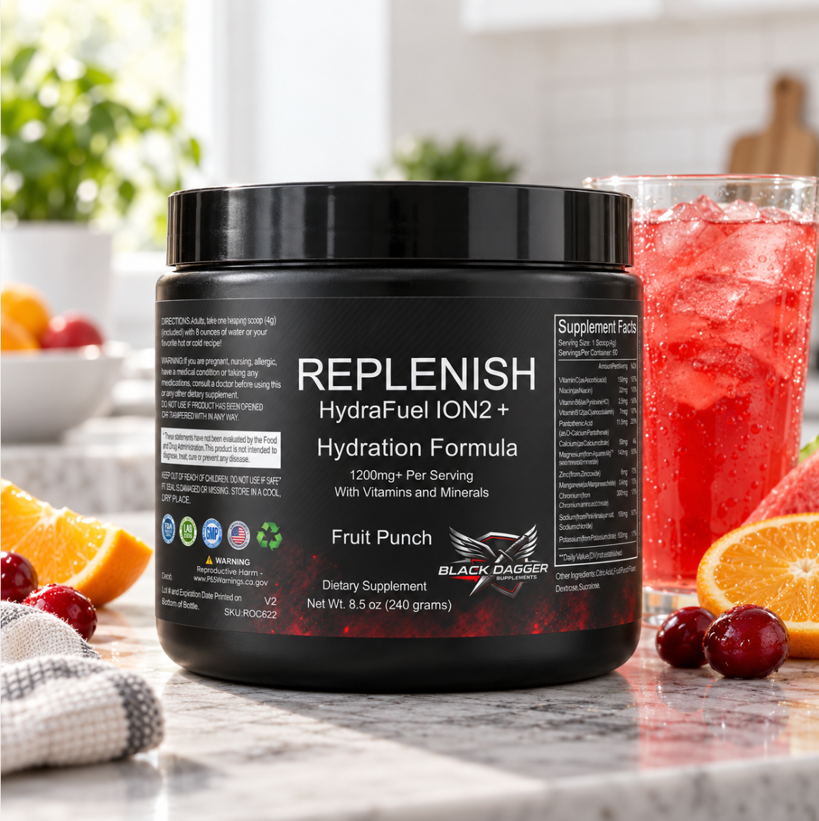 REPLENISH HydraFuel ION2+ - Fruit Punch