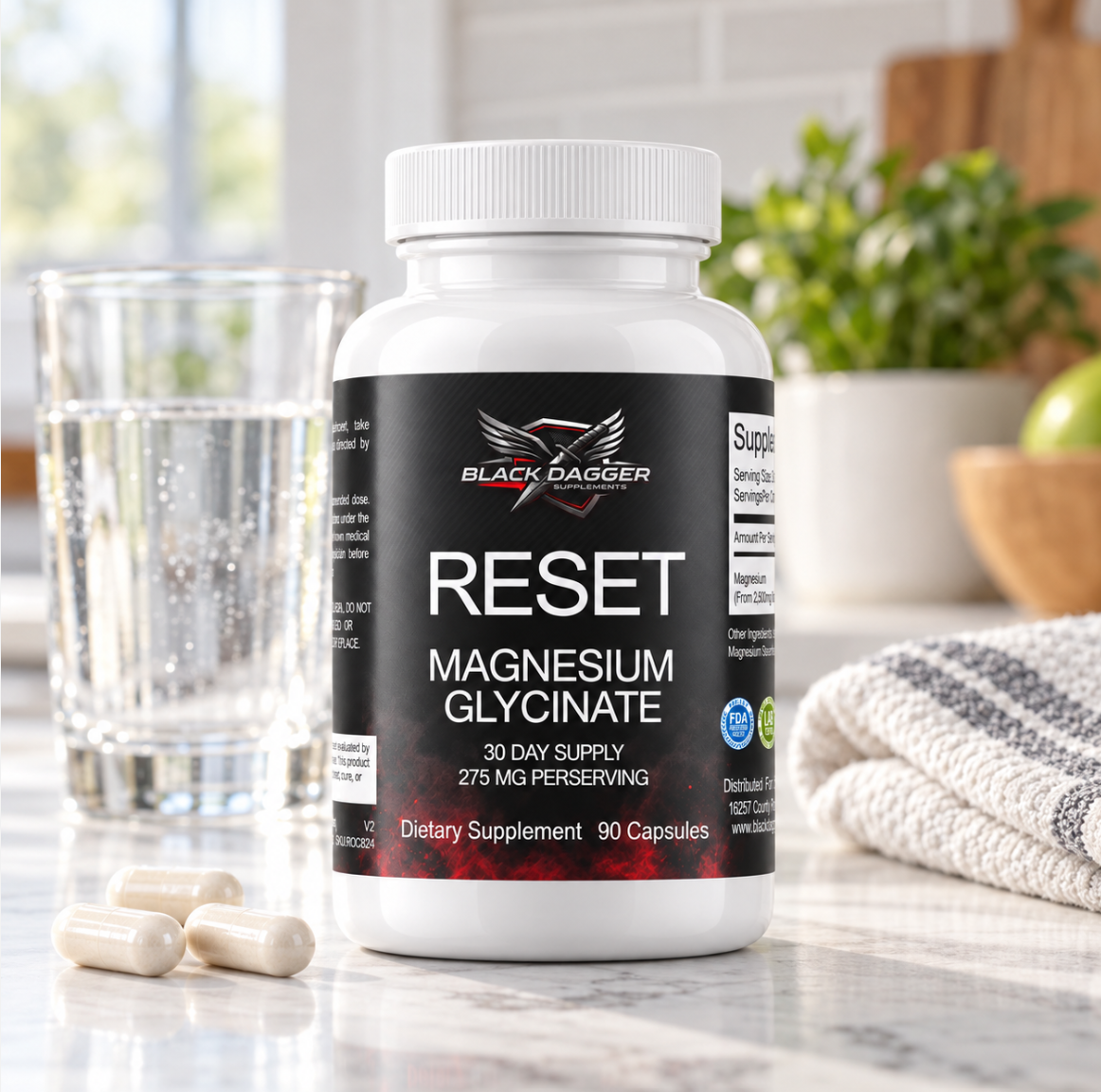 RESET Magnesium Glycinate - 90 Capsules