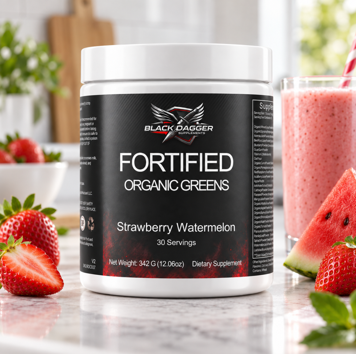 FORTIFIED Organic Greens - Strawberry Watermelon
