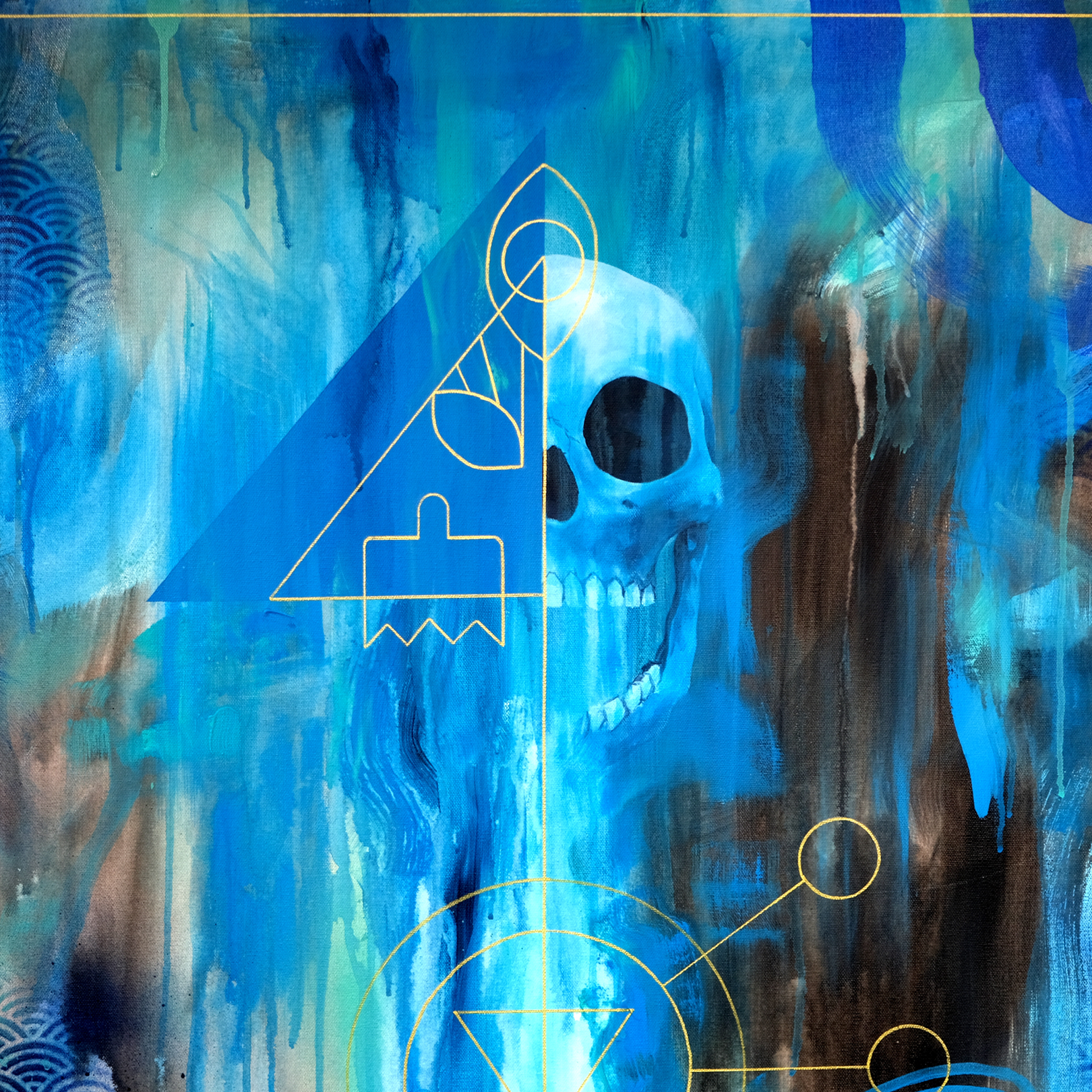 Anaglyphid (detail)
2025
72 x 36 & 72 x 36 inches
Acrylic and spray paint on canvas