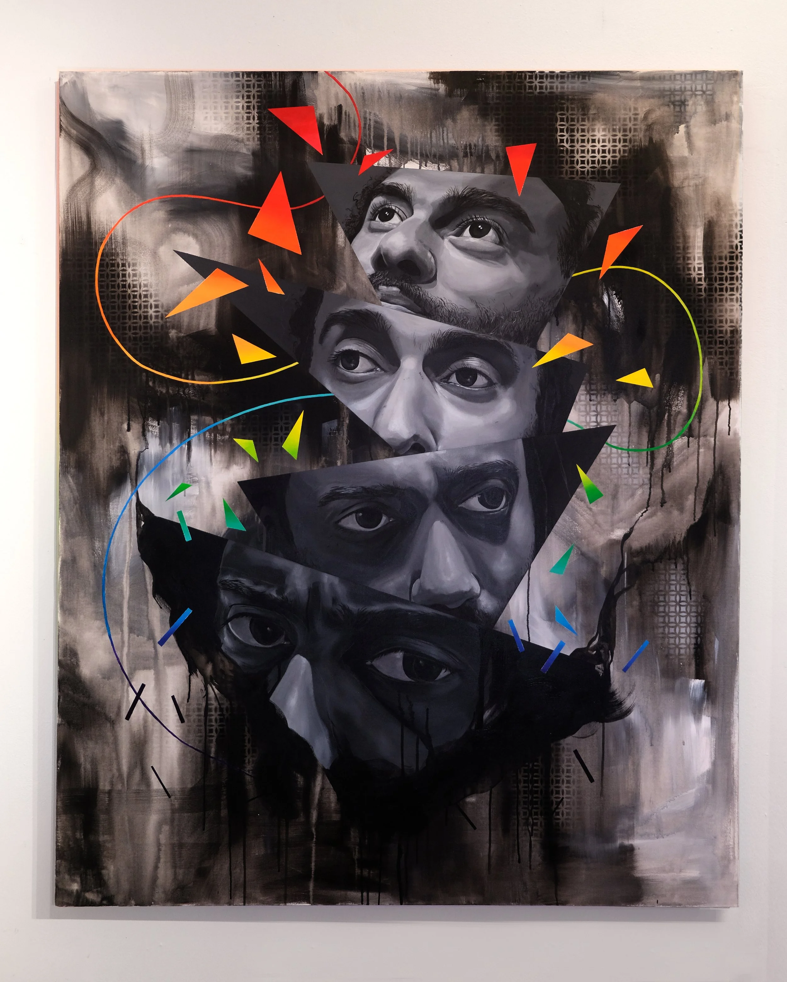 Self Portrait 05 (The Incredible Colour-changing Boy)
2024
60 × 48 inches
Acrylic and spray paint on canvas