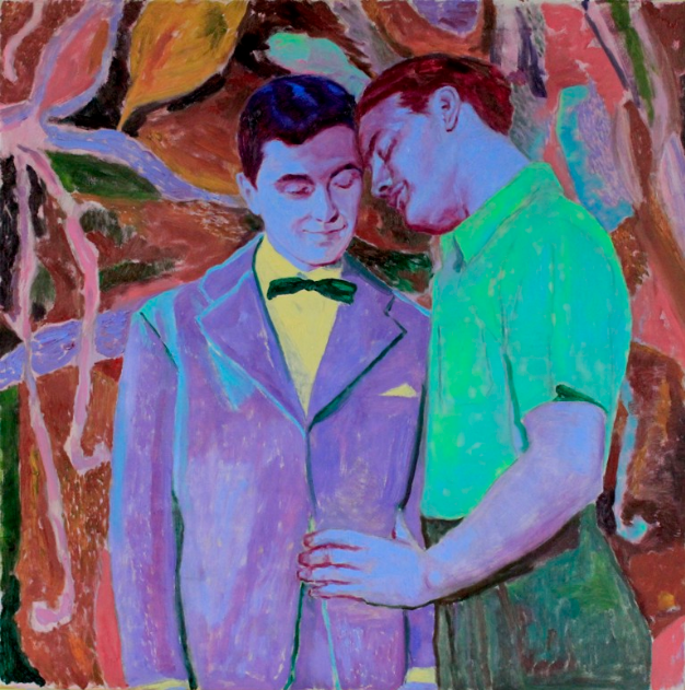 Michael Slusakowicz, The Space Between, 2025. Oil on canvas, 27.5 x 27.5 x 0.6 in