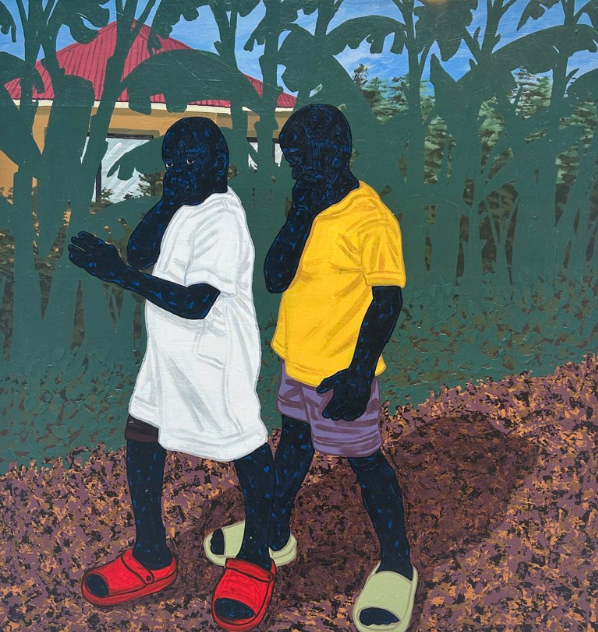 Ronald Mugabe, Peace For Life, 2024. Acrylic on Canvas, 36 x 37 x 1 in