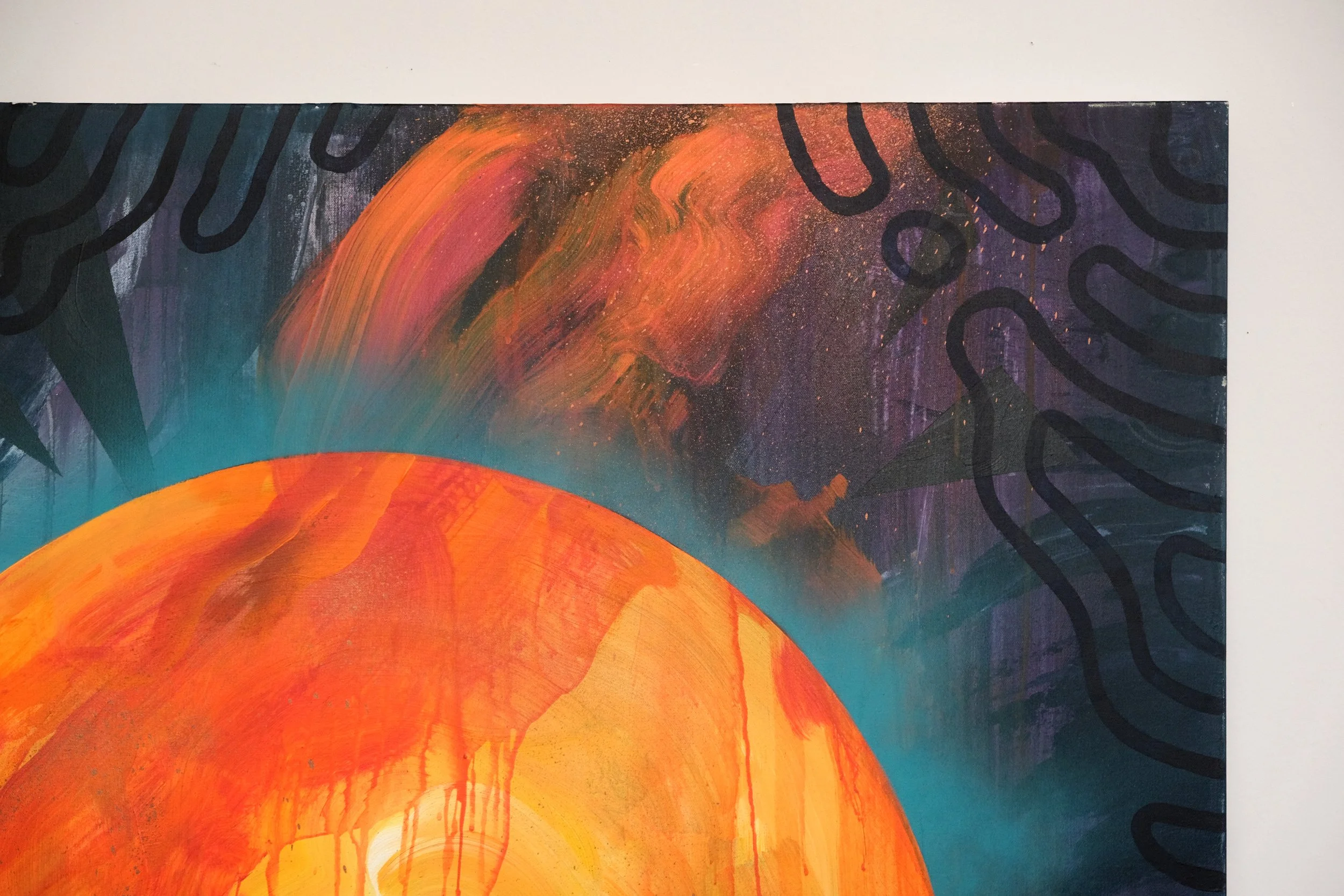 Home (Detail)
2015
60 × 48 inches
Acrylic and spray paint on canvas
