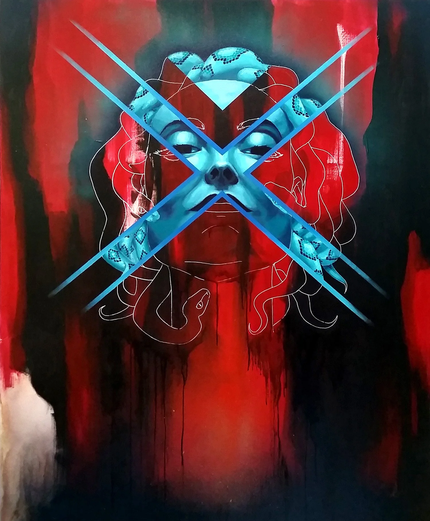 Children of Medusa - Medusa
2015
60 × 48 inches
Acrylic and spray paint on canvas