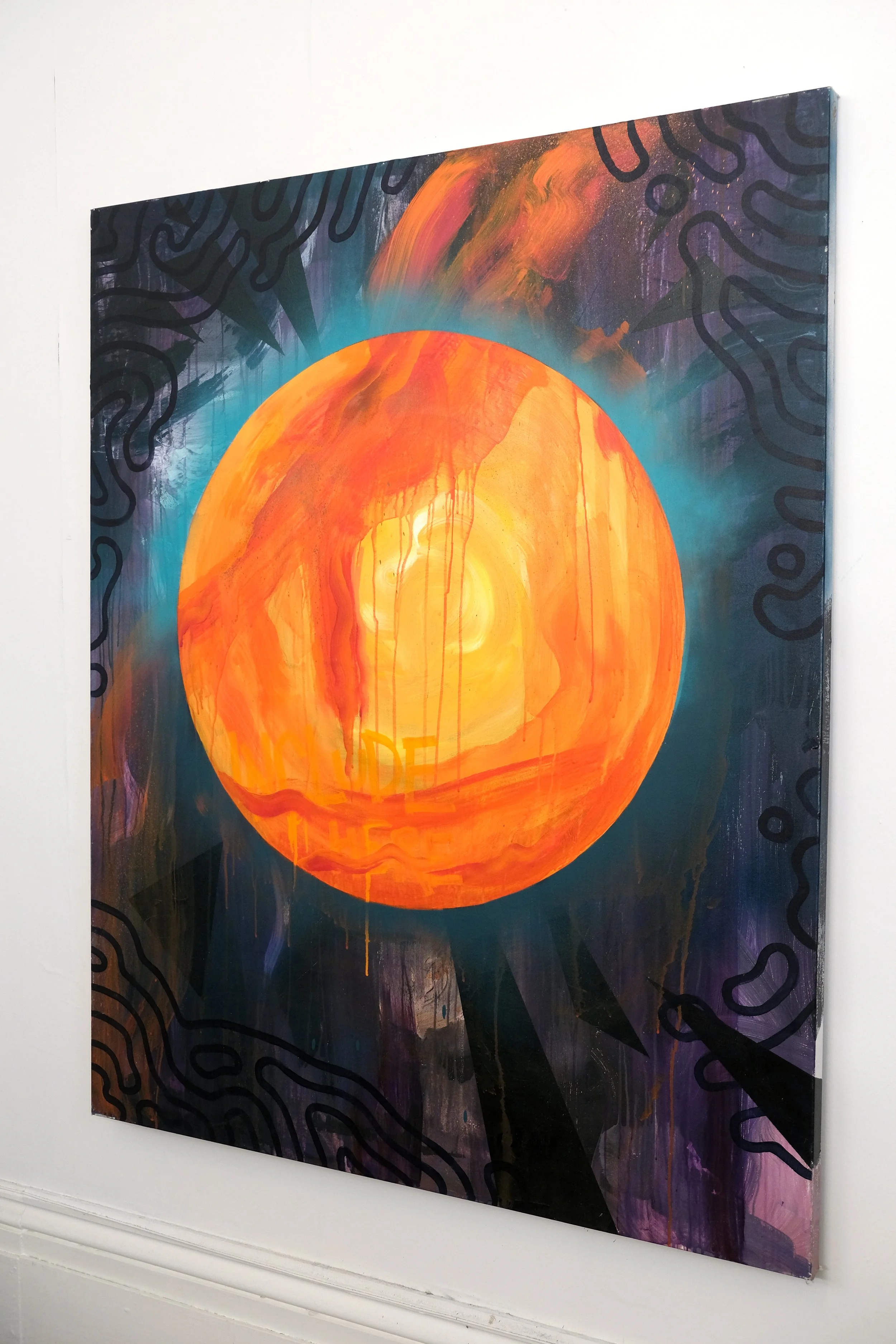 Home (Detail)
2015
60 × 48 inches
Acrylic and spray paint on canvas