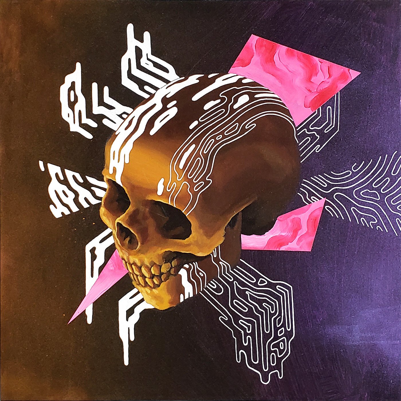 Migraine II
2017
30 × 30 inches
Acrylic and spray paint on canvas