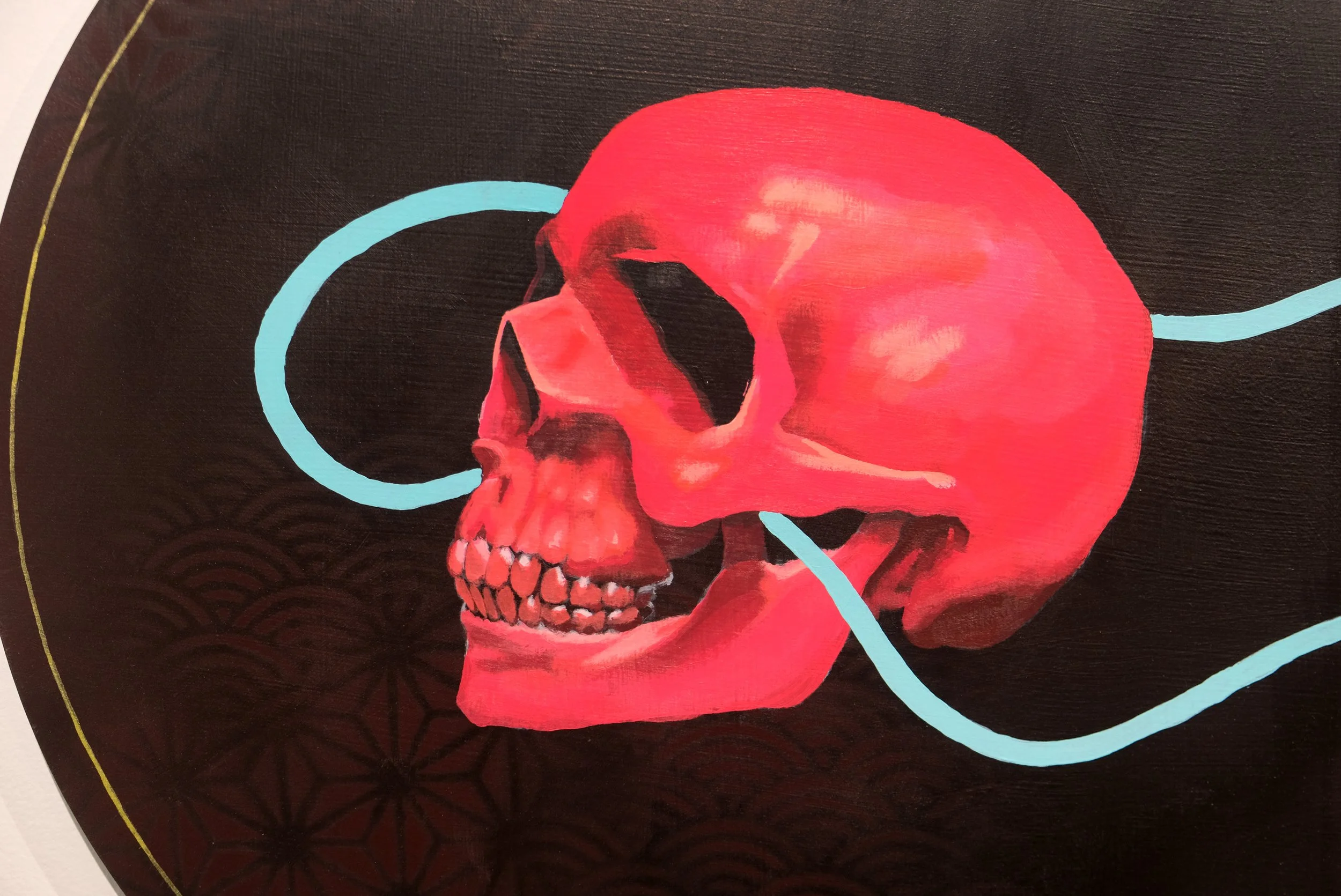 Anaglyphid II: Altar to Pluralism (detail)
2025
48 x 60 x 2.25 inches
Acrylic and spray paint on MDF