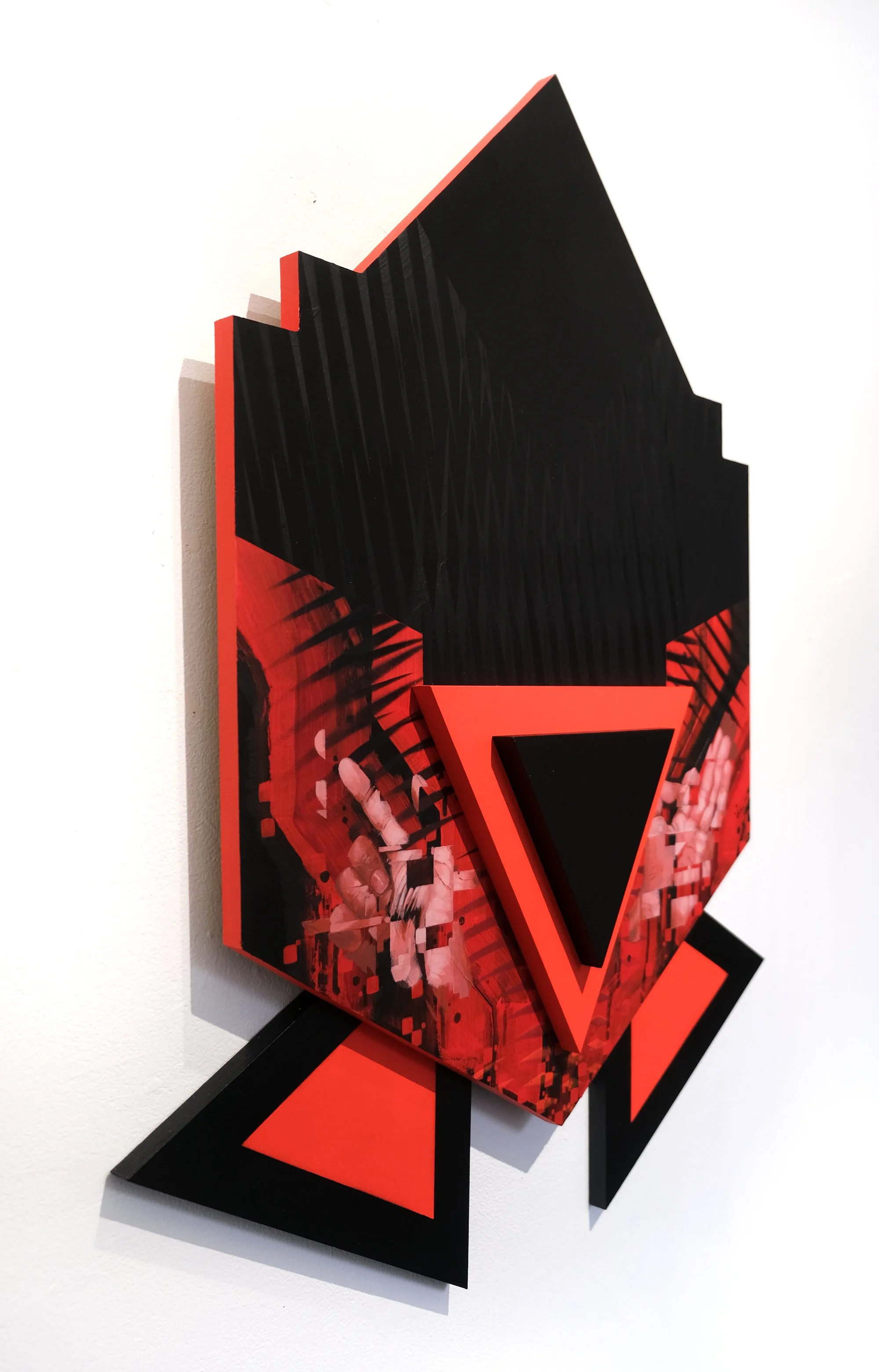 Maat (detail)
2026
34 × 29 x 3 inches
Acrylic, acrylic mediums, spray paint on
custom-shaped MDF wood panels