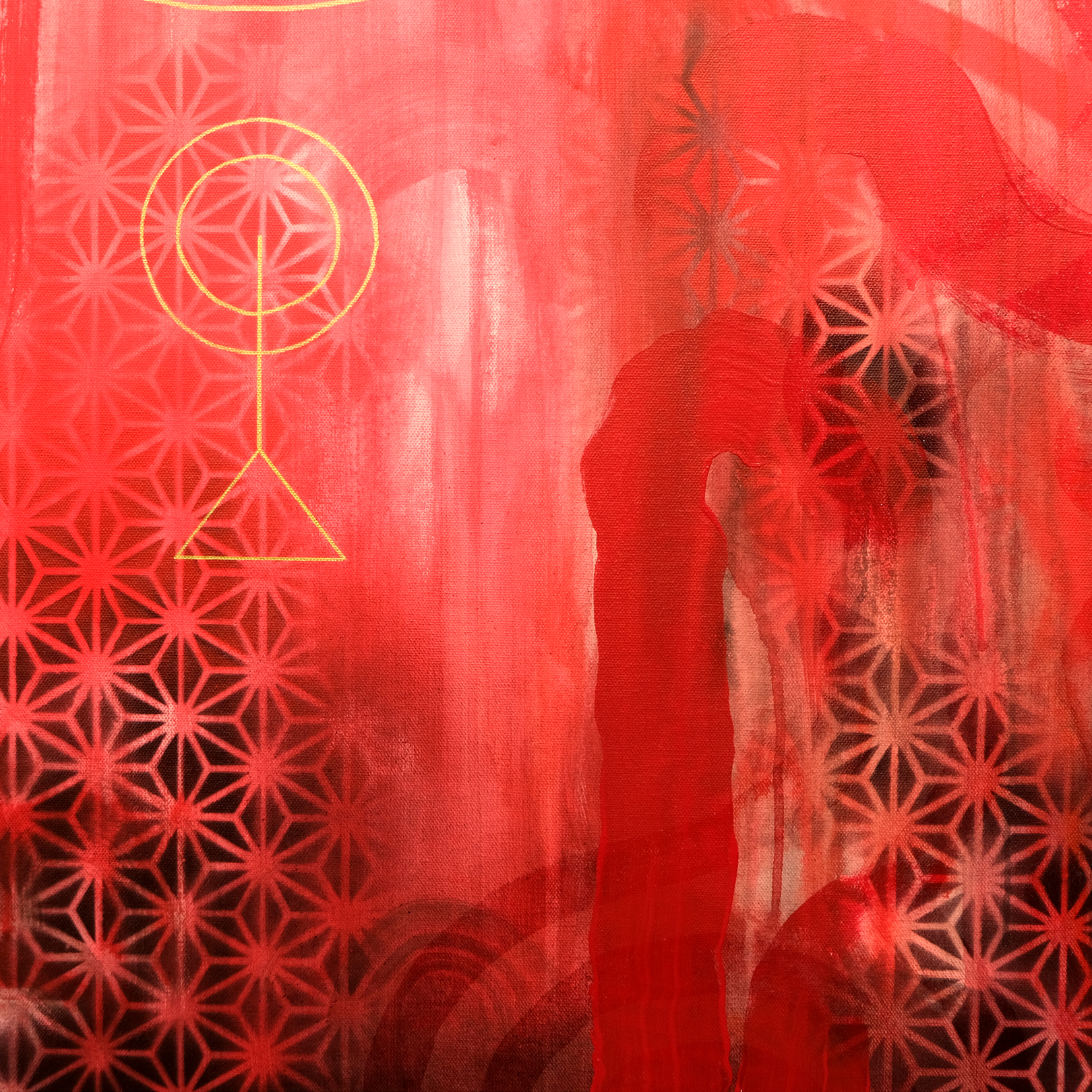 Anaglyphid (detail)
2025
72 x 36 & 72 x 36 inches
Acrylic and spray paint on canvas
