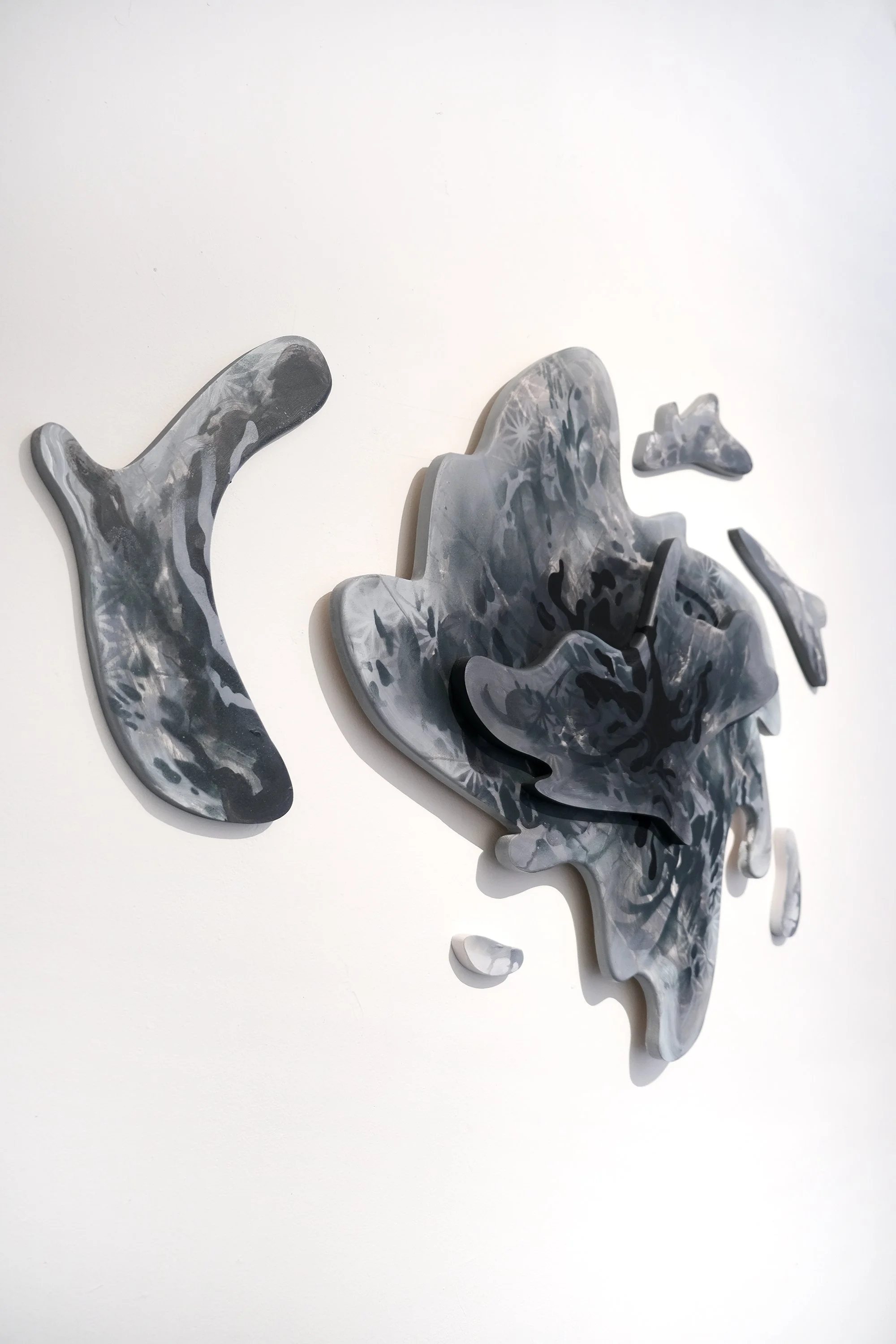 Ambigus (detail)
2026
33 × 46 x 2.25 inches (variable)
Acrylic, acrylic mediums, spray paint on
custom-shaped MDF wood panels