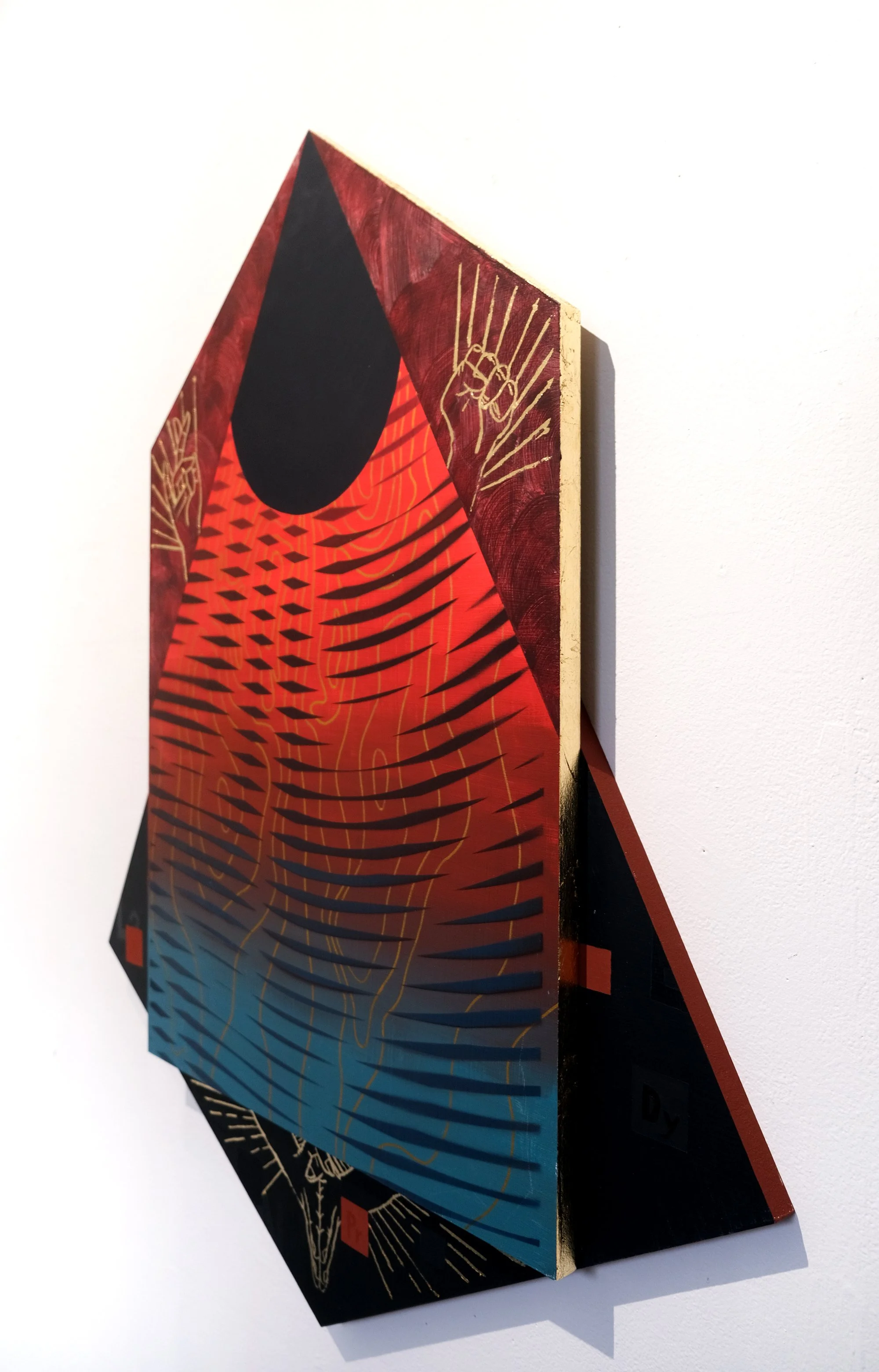 Avarus (detail)
2026
36 × 30 x 2.25 inches
Acrylic, acrylic mediums, spray paint on
custom-shaped MDF wood panels