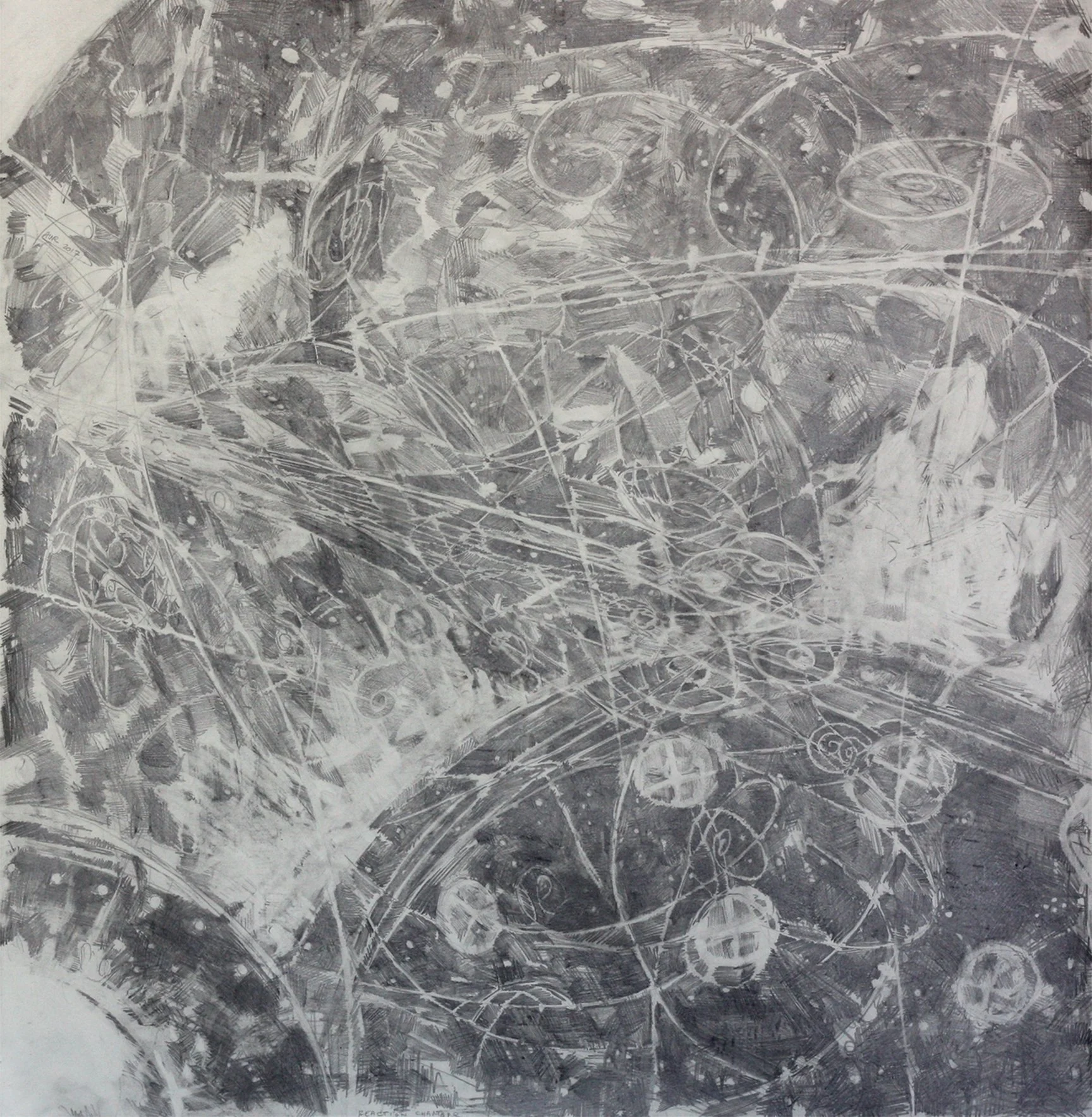 Reaction Chamber, graphite on cotton paper 36"x36"