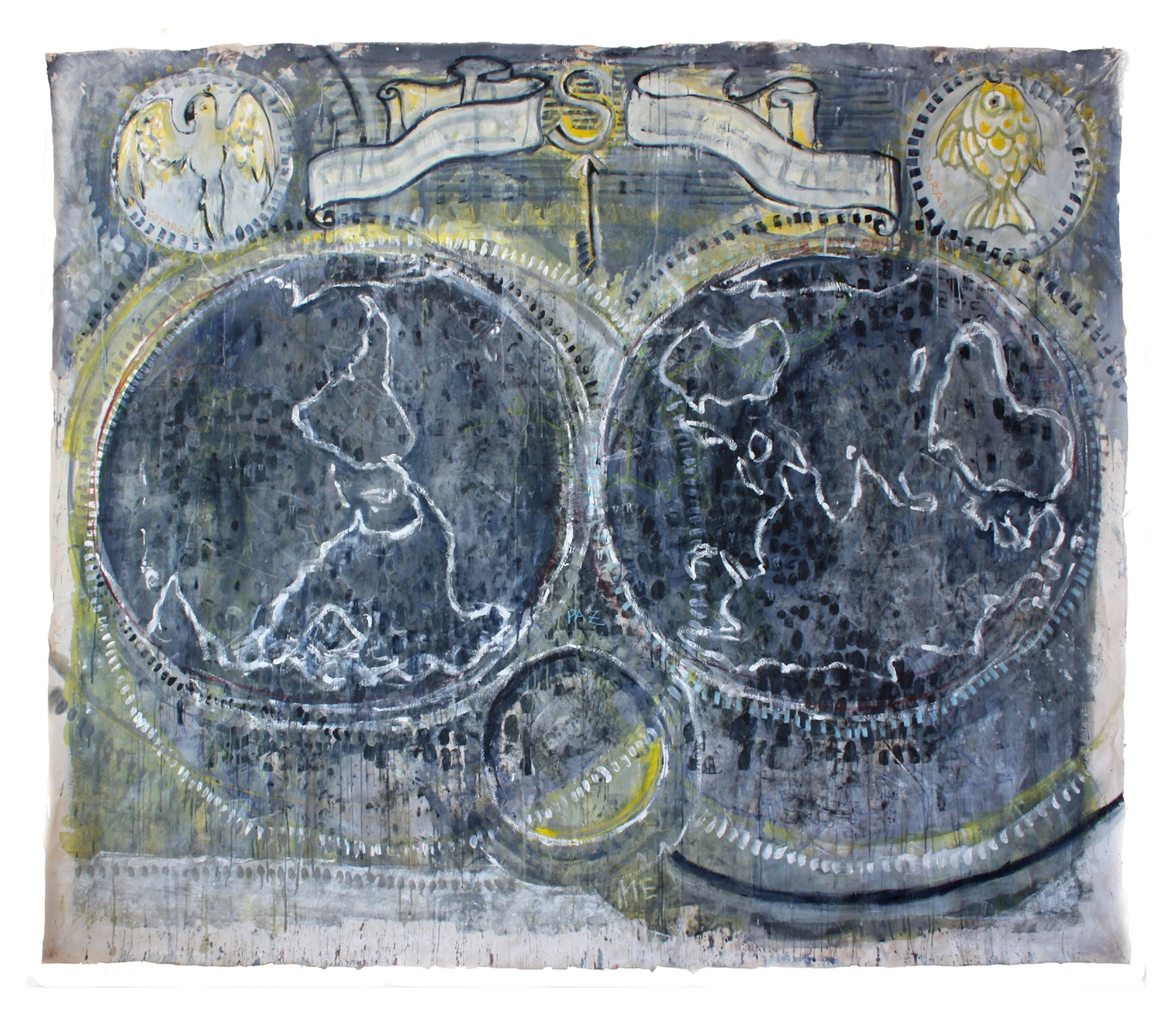  Benefit Dinner Plates 
 
2012 mixed media on canvas 96 x 112in