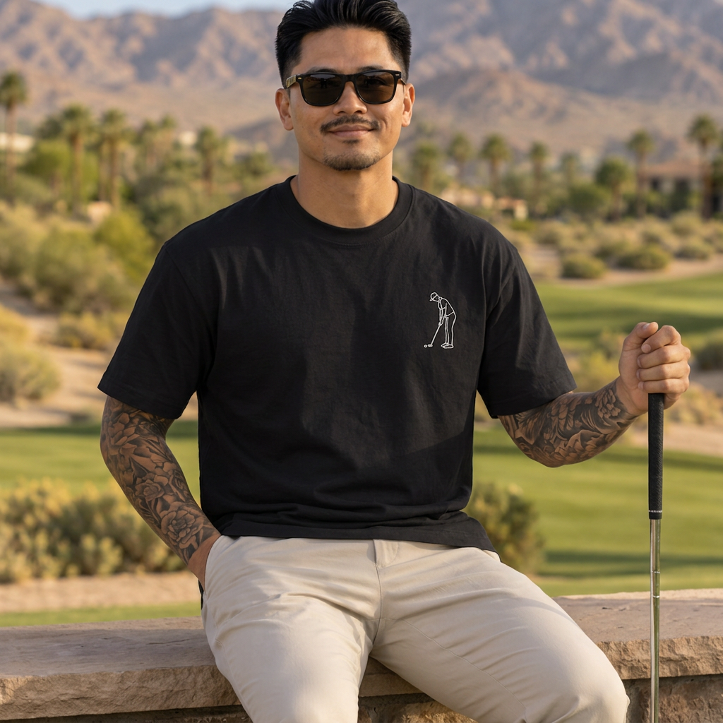 Golf Dad | It's a Lifestyle Shirt in Black | White Lettering
