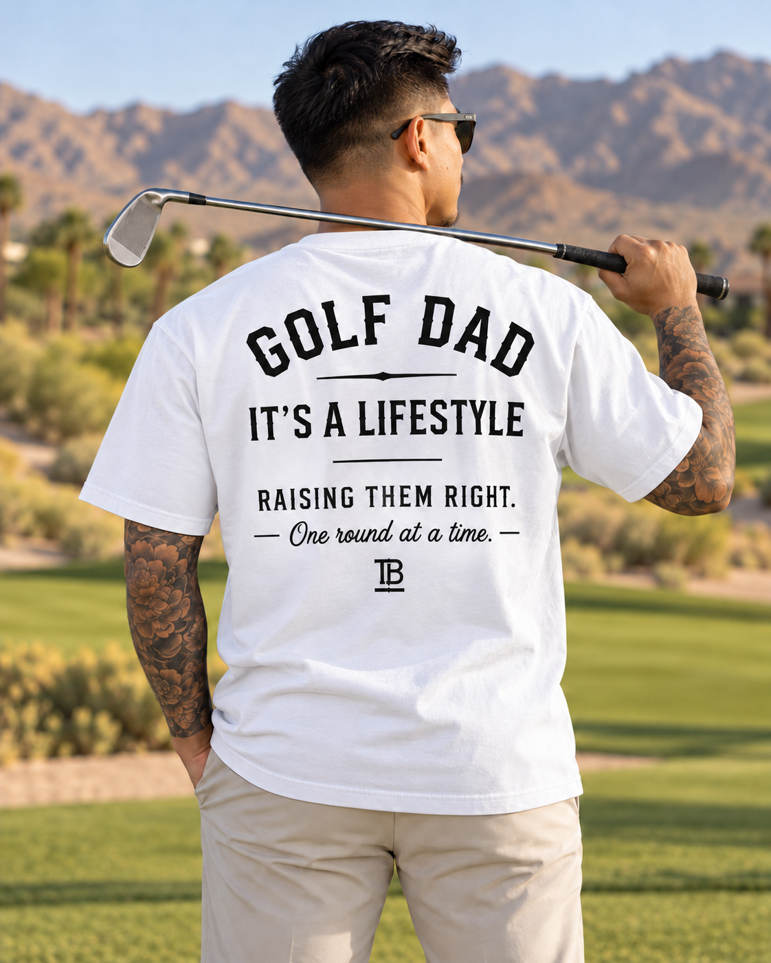 White Golf Dad Shirt, Black Back Print-1.png