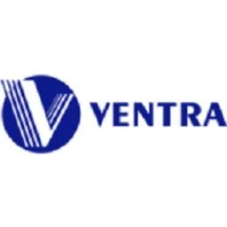 The logo of VENTRA with a blue circular icon and the company name in blue text.