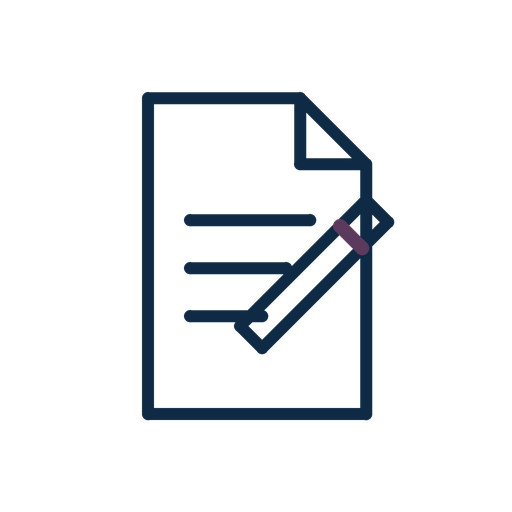 Document and pencil icon representing contract modifications and documentation.