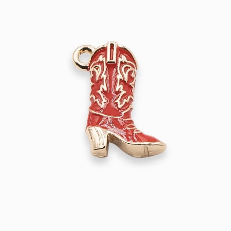 Pendentif Santiag rouge