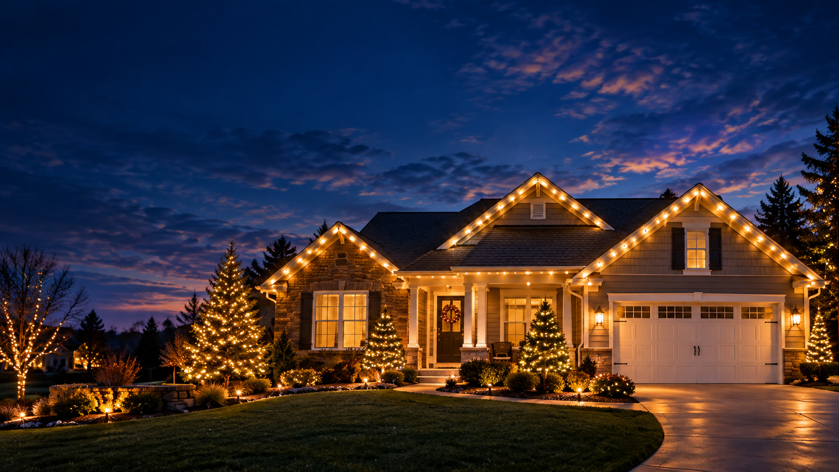 Light Up CU free professional Christmas light installation giveaway from CU Property Services.