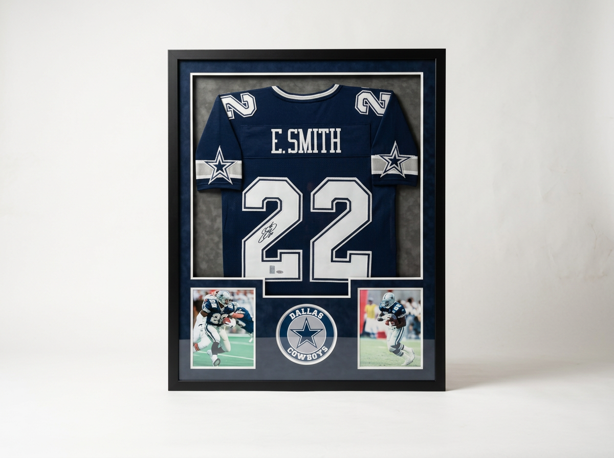 Emmitt Smith Framed Autographed Jersey