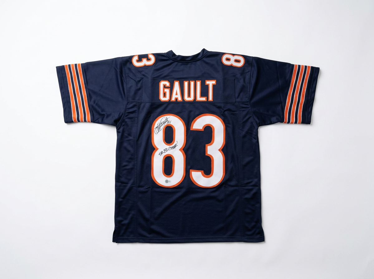 Willie Gault Autographed Custom Jersey With Inscription (Beckett)