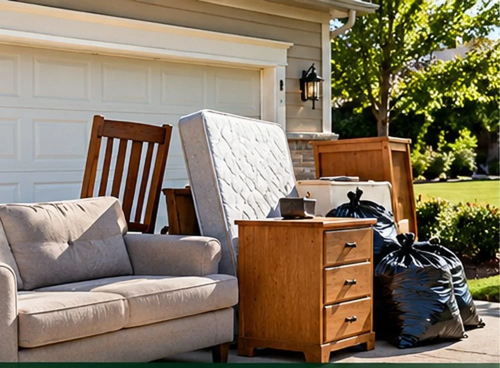 Furniture and household items ready for residential junk removal