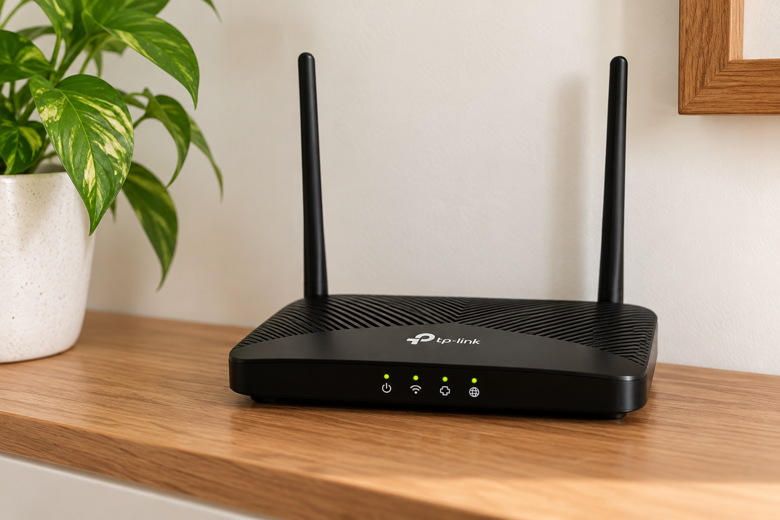 Wi-Fi router providing internet access for guests at The Suites.